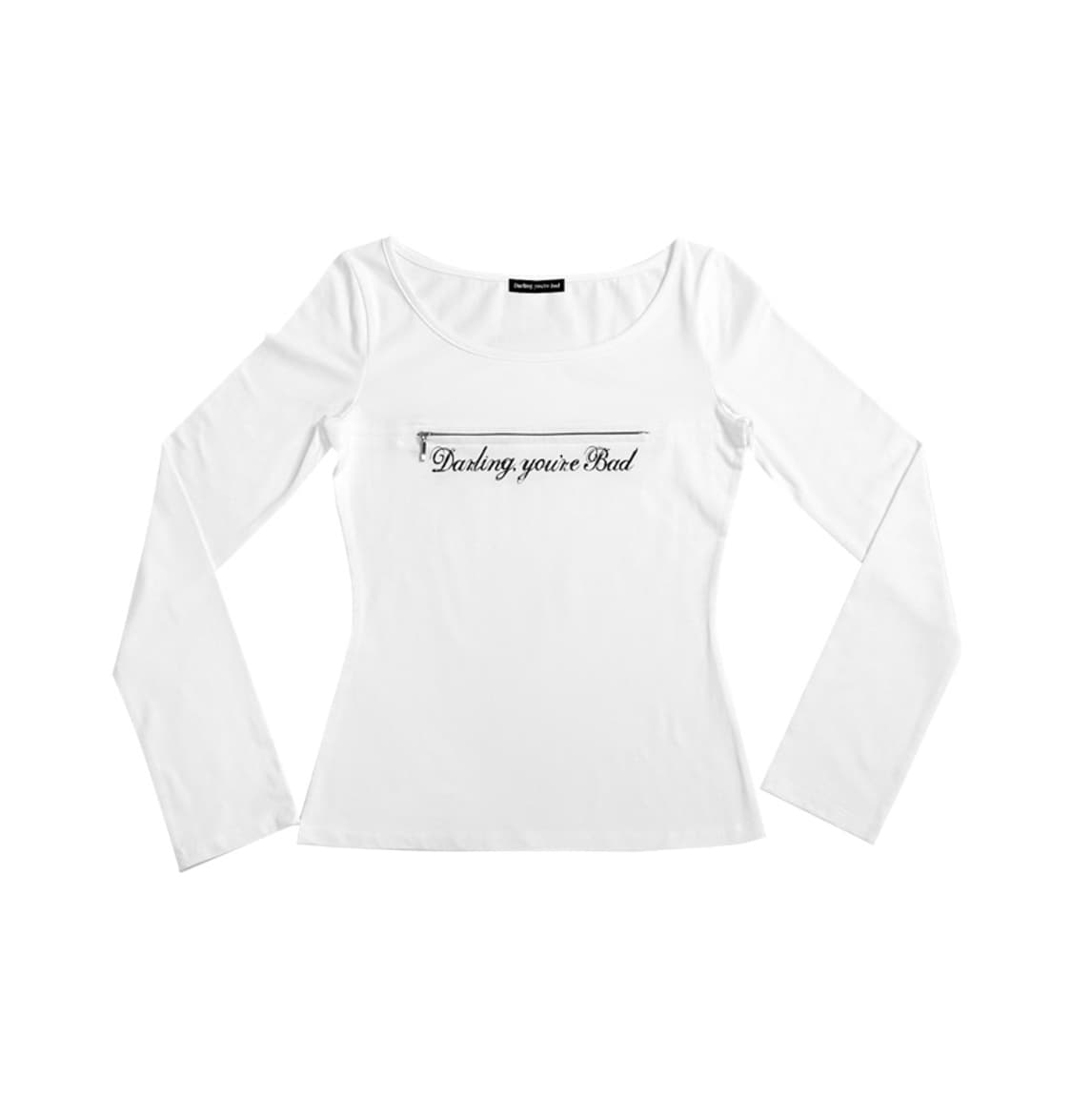 달링유어배드 UNZIPPED LOGO T-SHIRT Cursive 티셔츠 상품이미지2