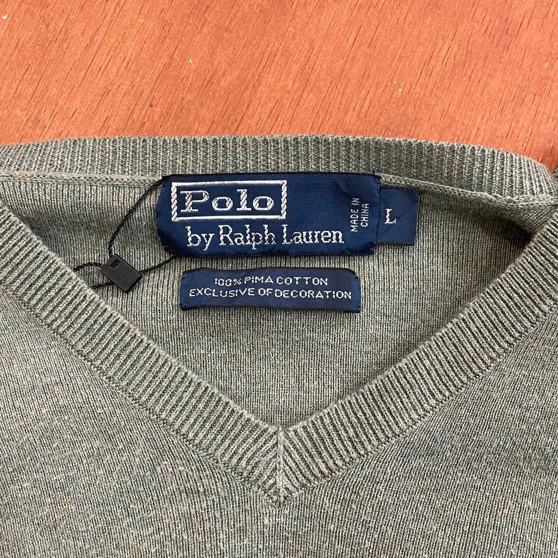 (L) POLO 폴로 랄프로렌 피마코튼 브이넥 니트 상품이미지7