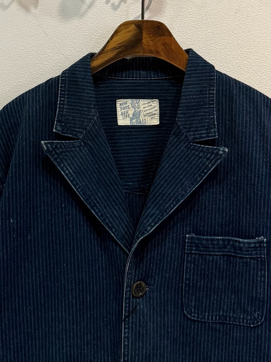 scoop 핀스트라이프 데님 워크 자켓(Made In Japan) 상품이미지1