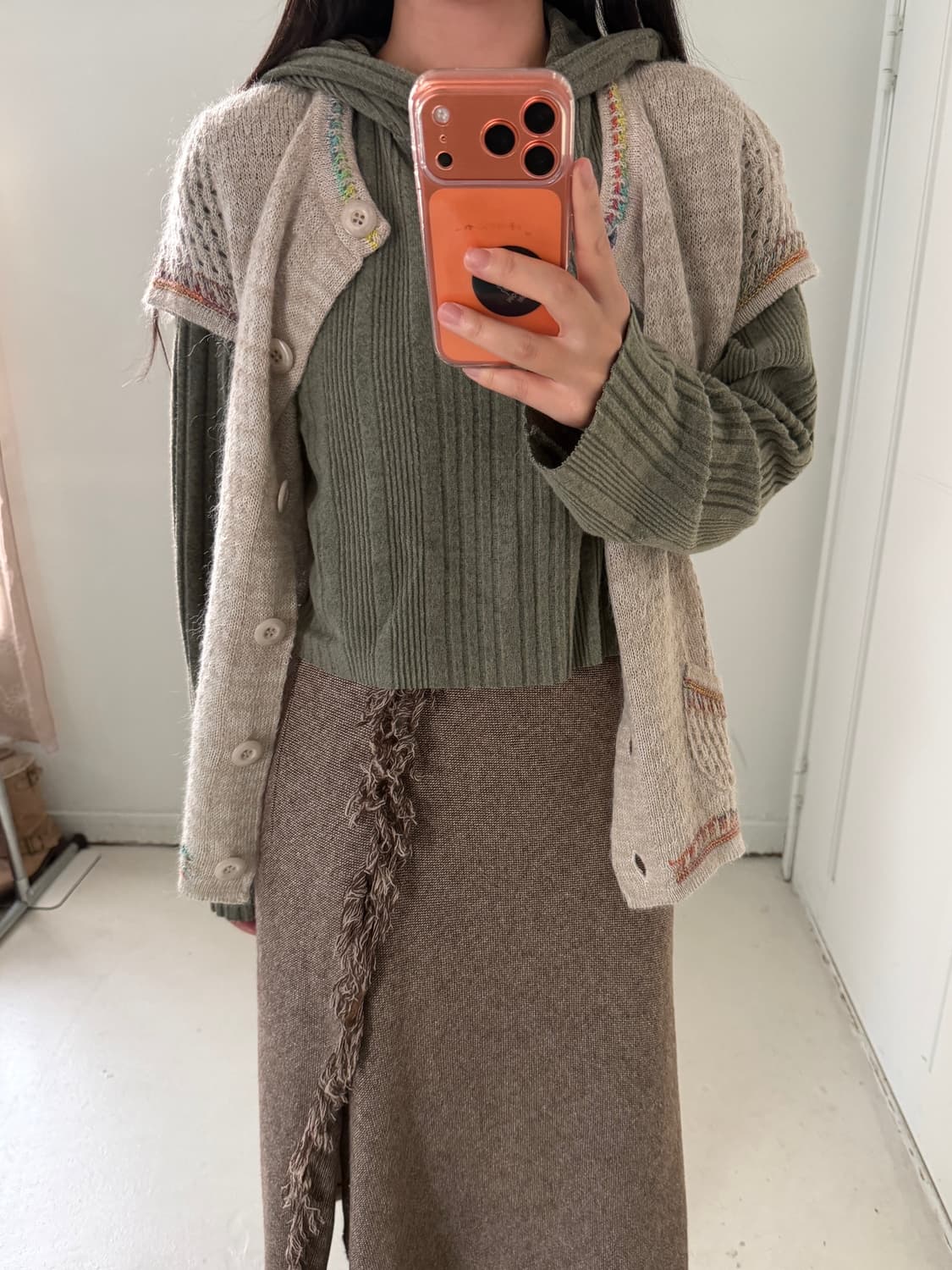 일본빈티지 모리 무지개 가디건 세트 상품이미지5