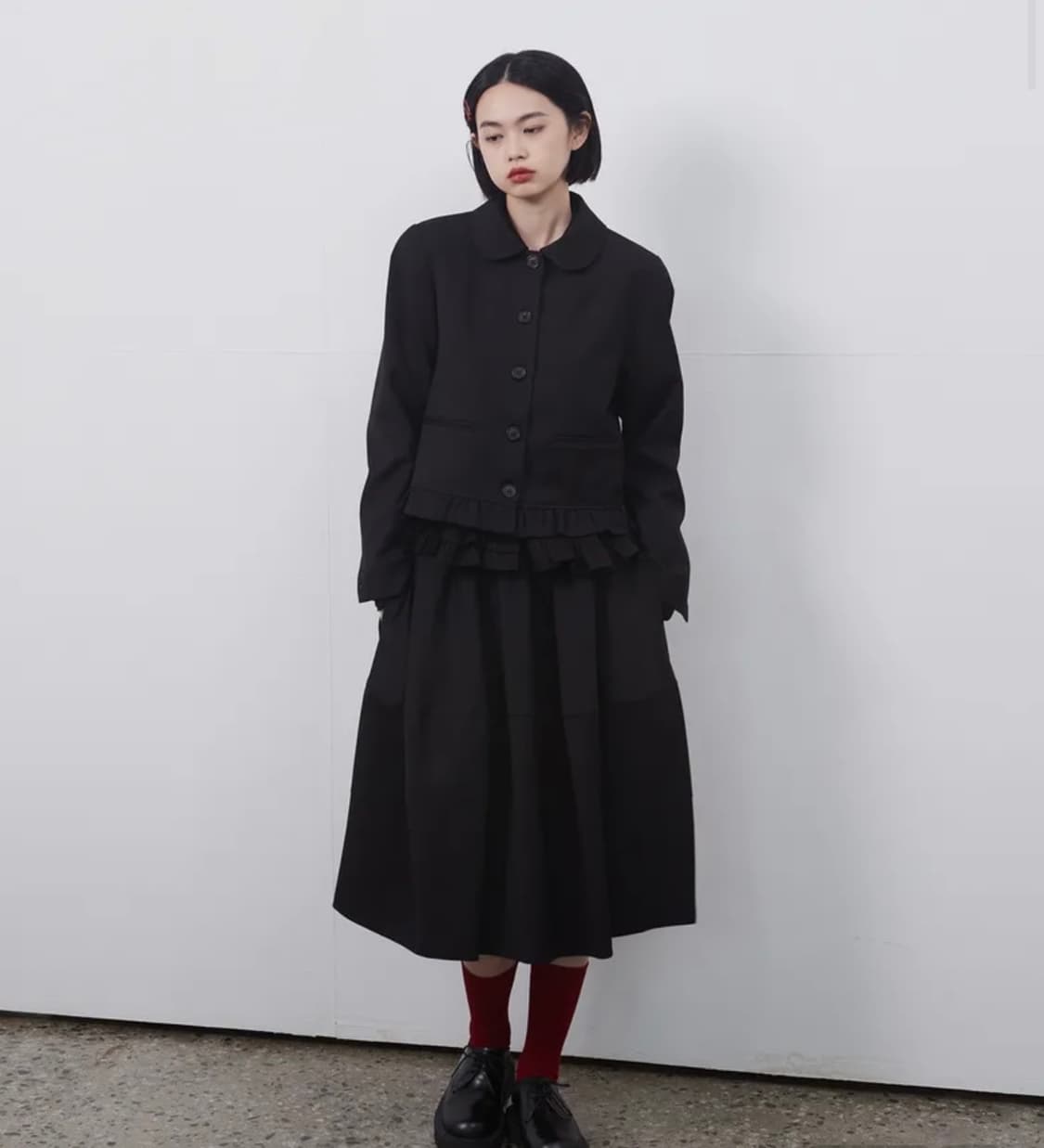 오헤시오 벌룬 밴딩 미디 스커트 상품이미지1