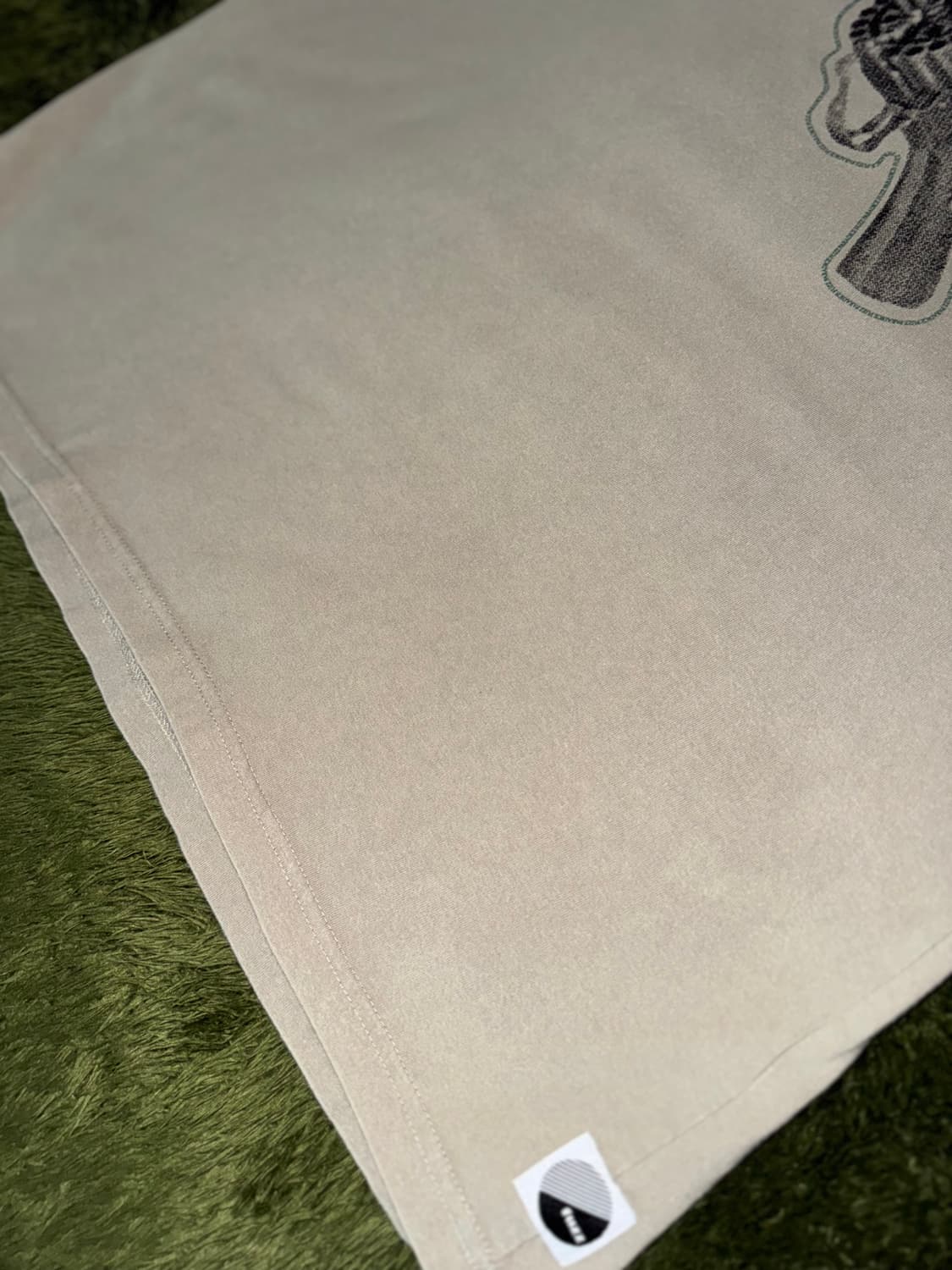 [L] FUZZ 퍼즈 PARADICE 티셔츠 베이지 상품이미지5