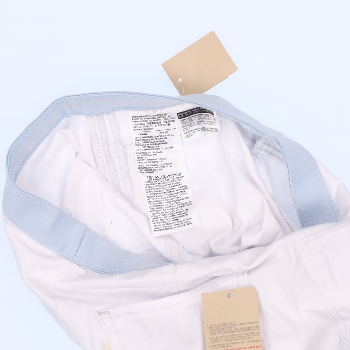 [W26] 새상품 리바이스 화이트 면바지 0114J 상품이미지5