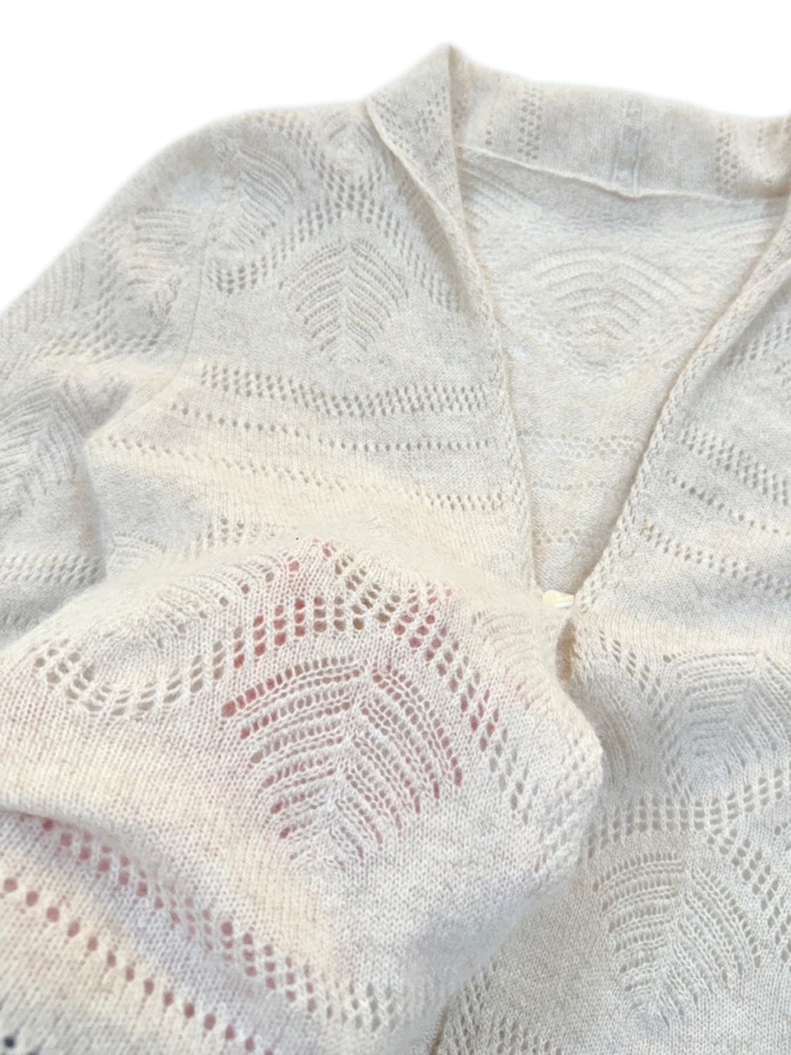 빈티지 아이보리 케시미어 니트 가디건 상품이미지4