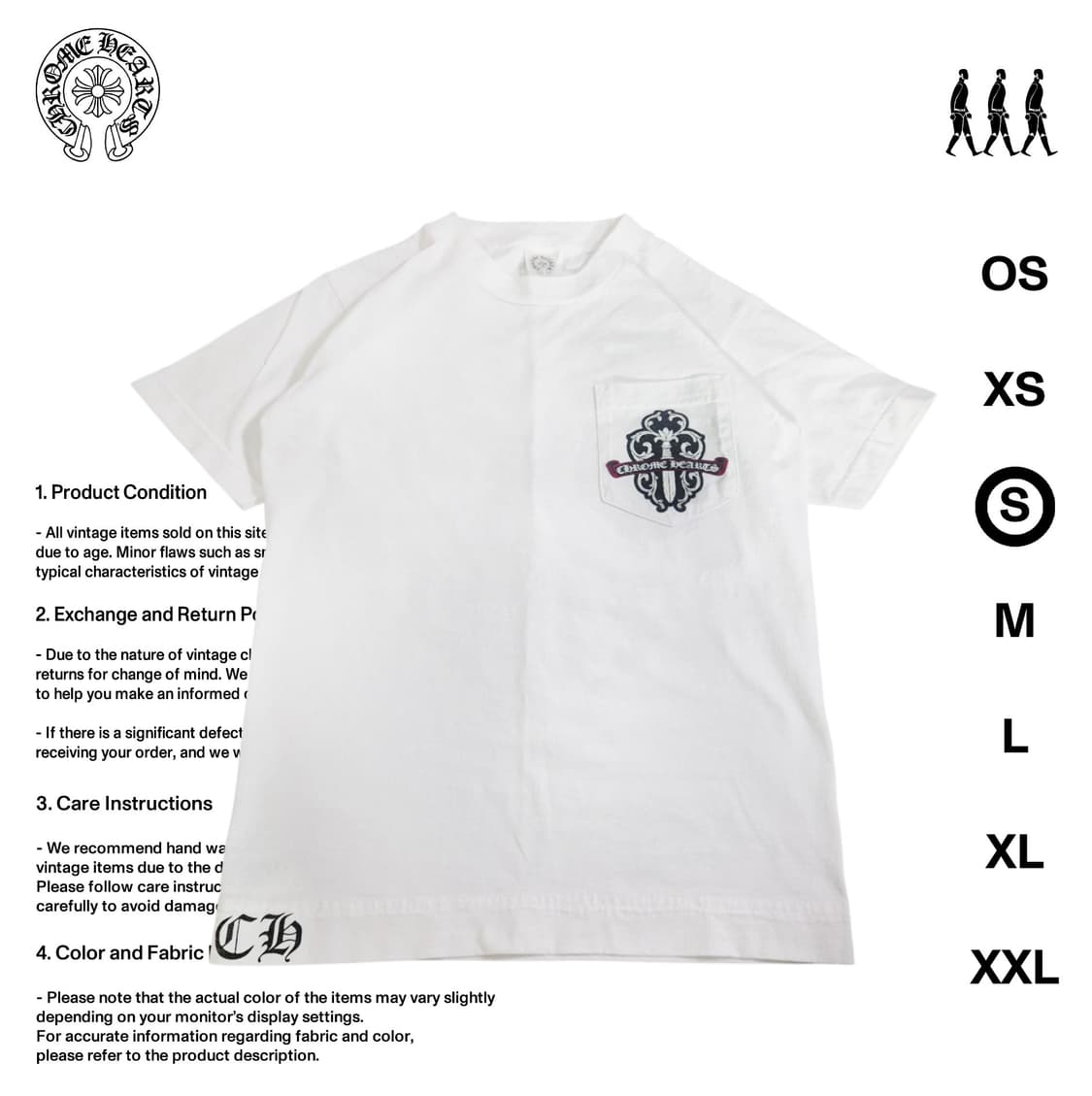 크롬하츠 카모 대거 반팔티셔츠 S사이즈 상품이미지1