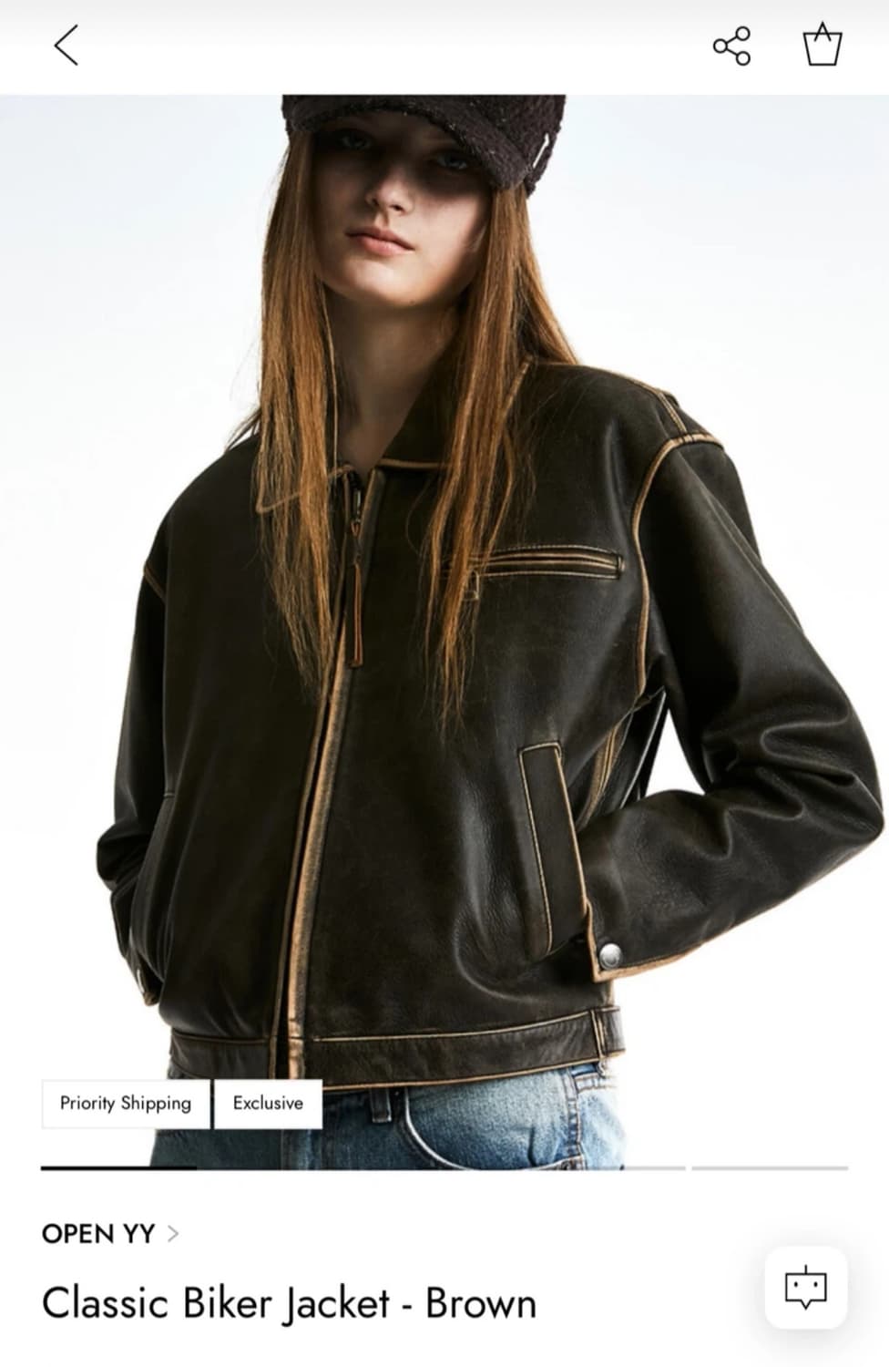 오픈와이와이 클래식 바이커 자켓 상품이미지2