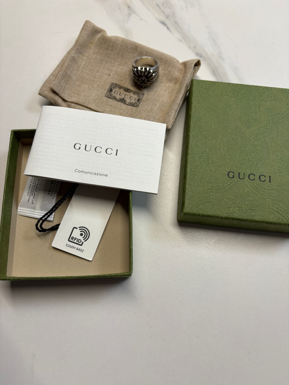 구찌 인터로킹 하트 실버링 반지 크롬하츠 상품이미지1