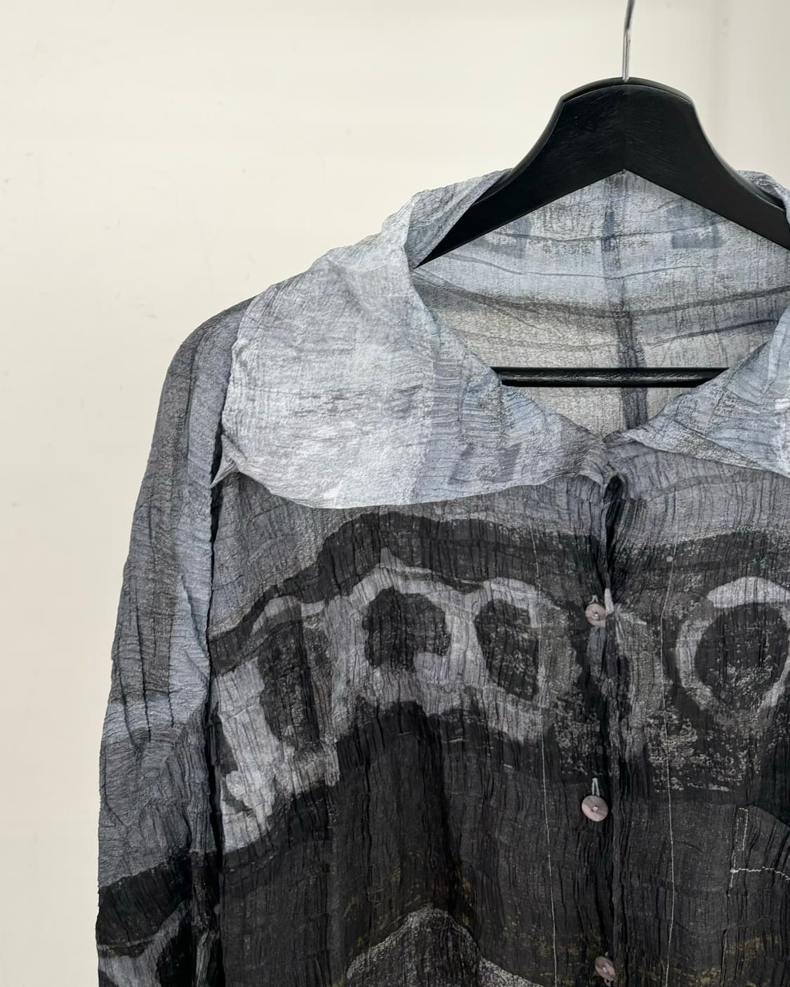 이세이 미야케 그레이 빈티지 프린팅 셔츠 상품이미지3