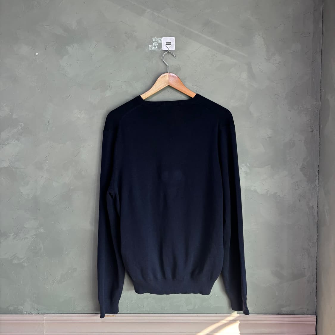 폴로 랄프로렌 피마코튼 브이넥 니트 네이비 상품이미지4