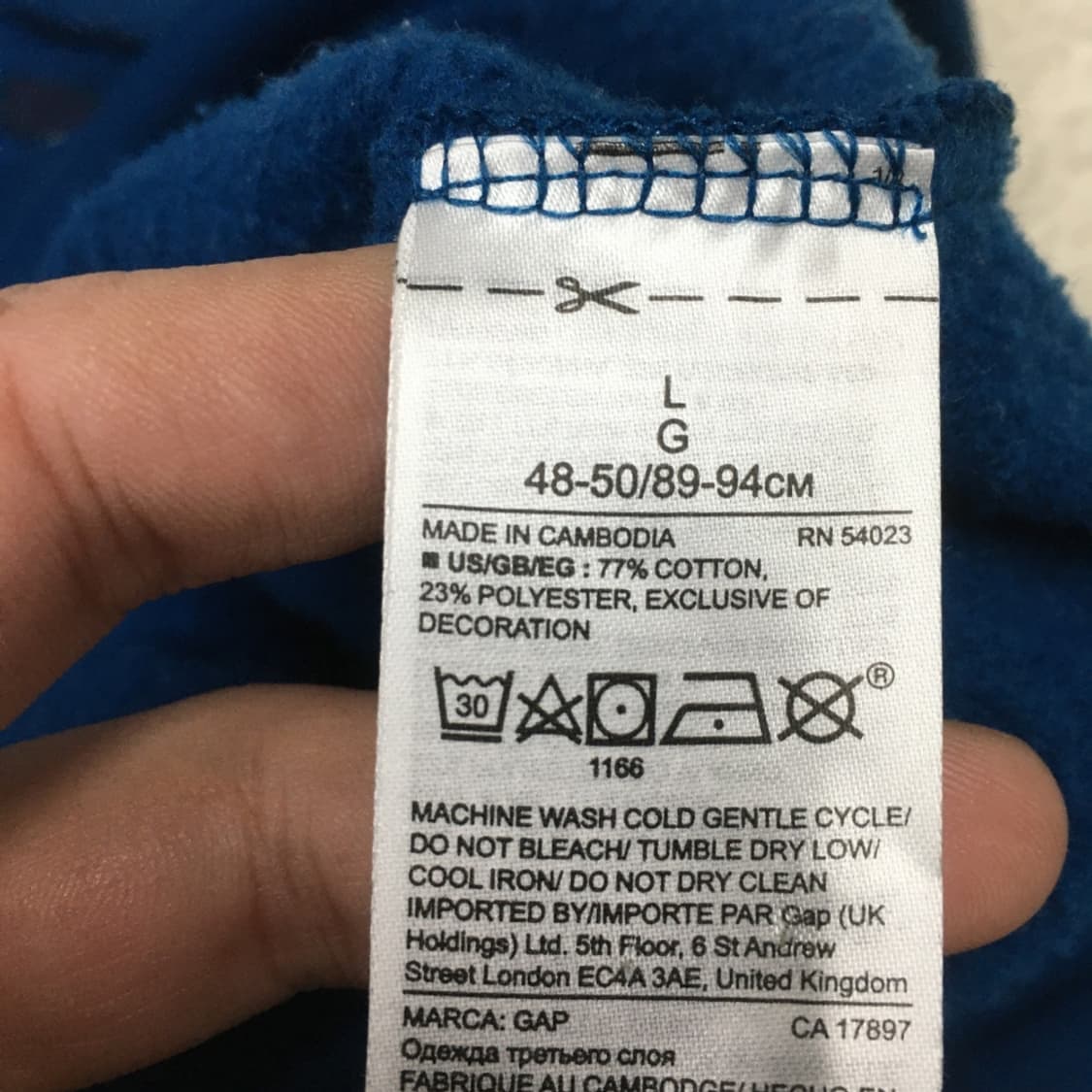 갭 기모 빅로고 후드티 CC27 상품이미지4