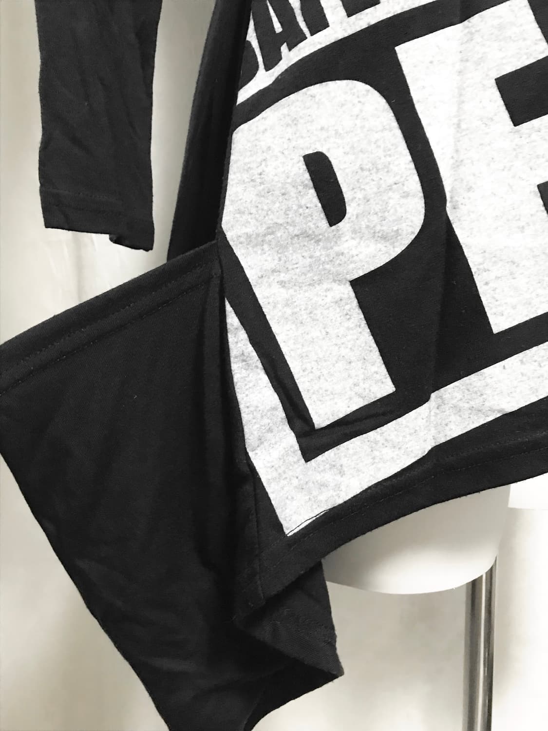 빈티지 갸루 펑크 레터링 언발 포켓 후드 롱슬리브 탑 상품이미지6