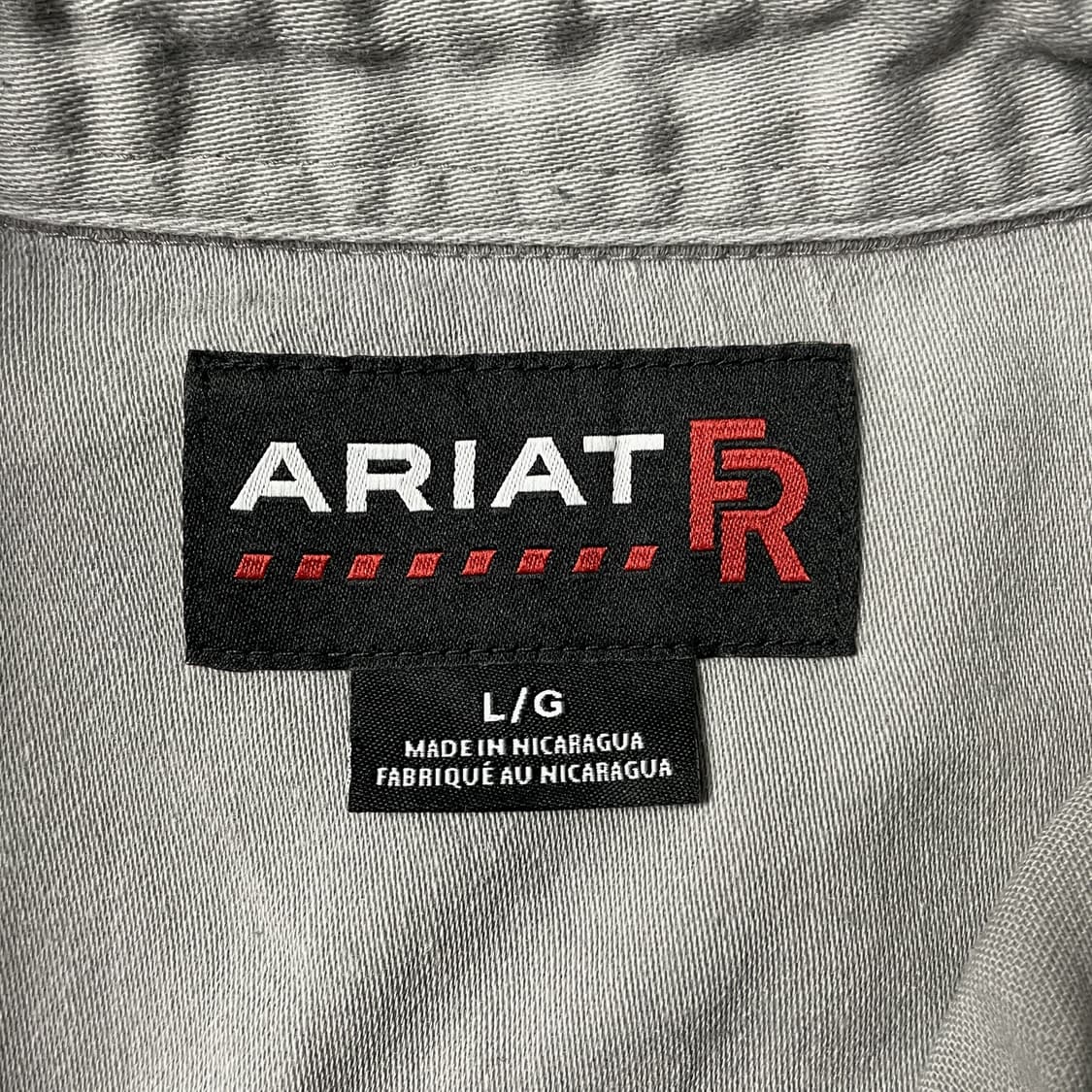 ARIAT 빈티지 라이트 그레이 코튼 워크 셔츠 A00589 상품이미지10