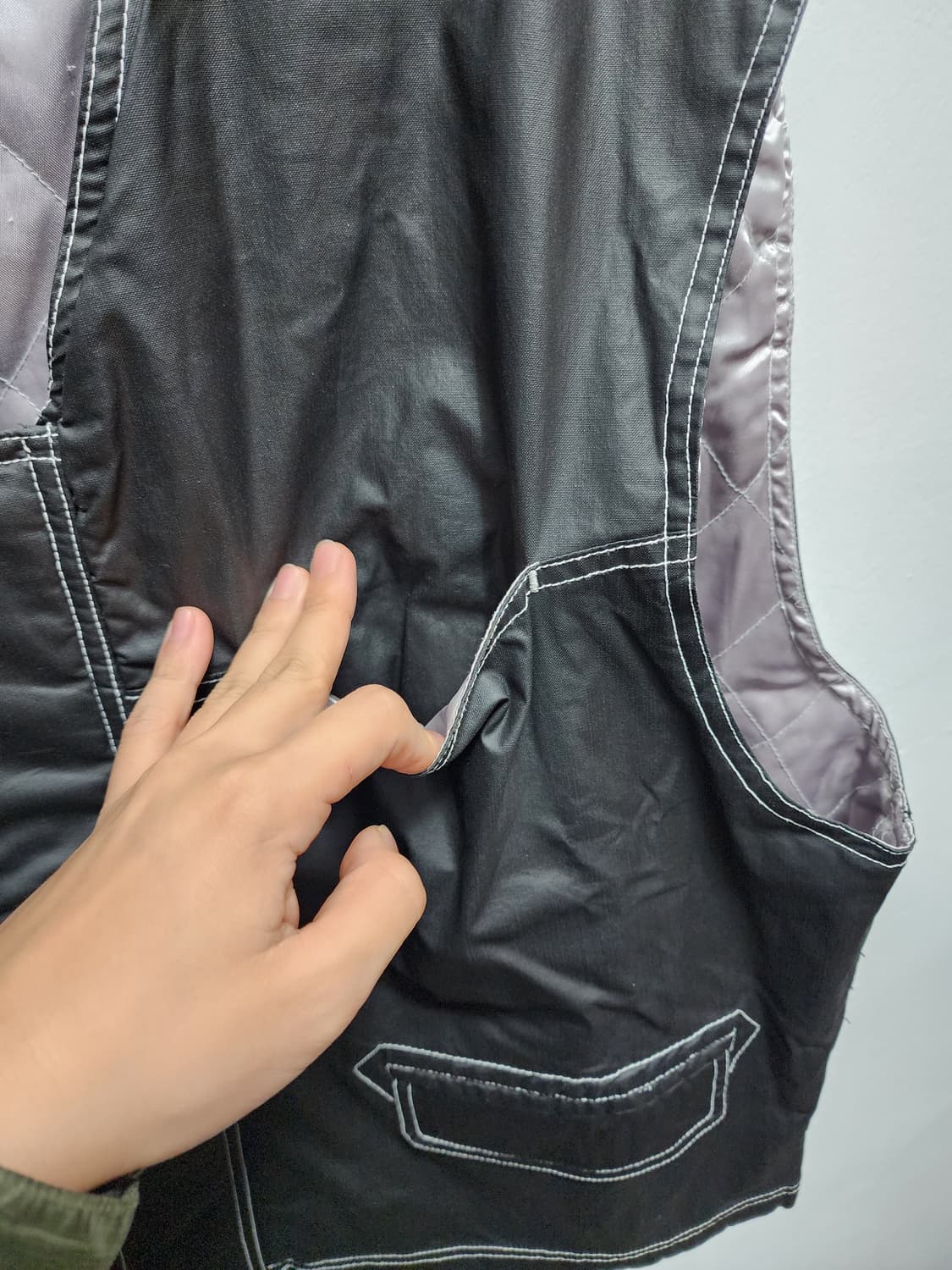 아메카지 안감퀼팅 빈티지 오버핏 베스트  상품이미지3