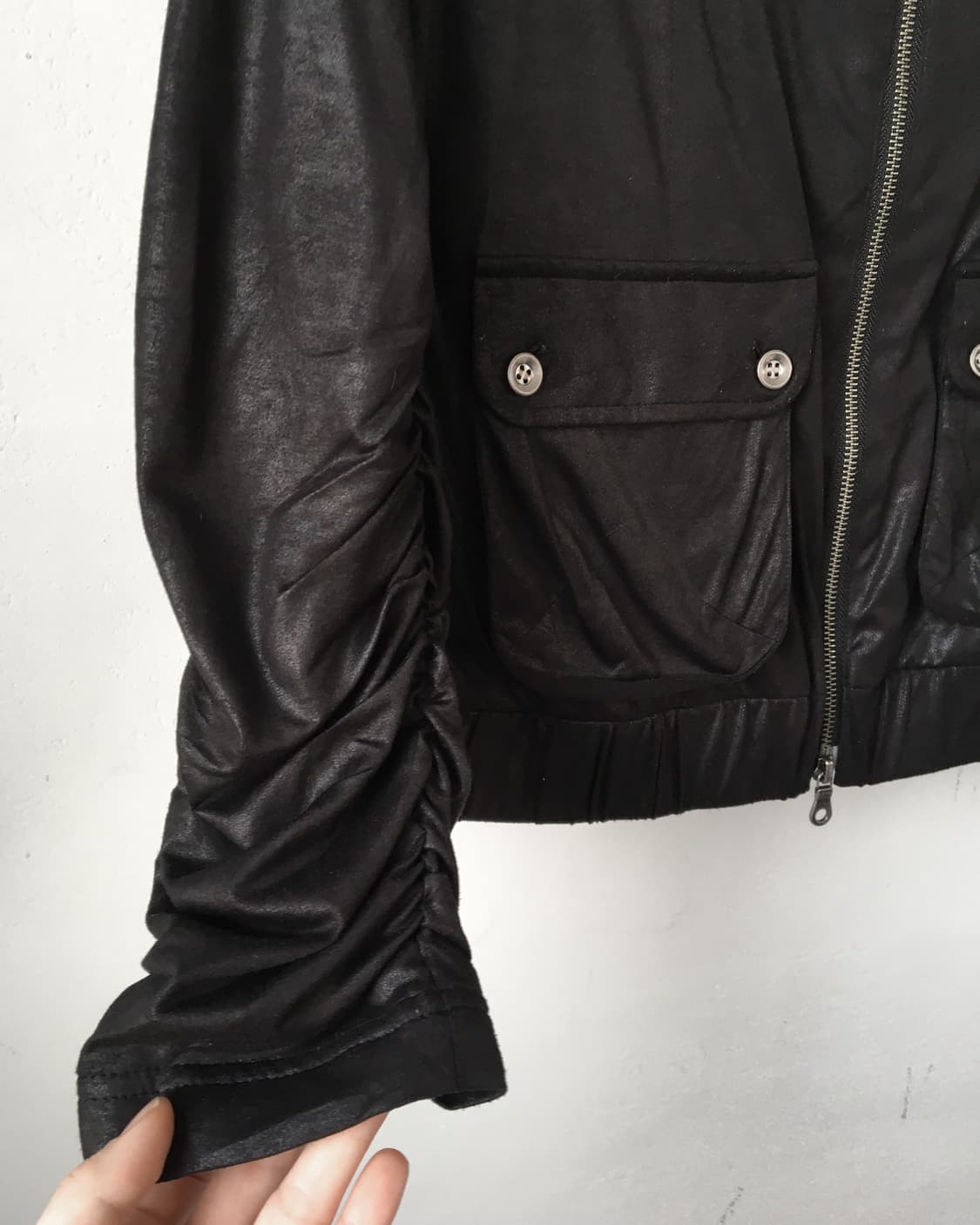 Fabric point hood zip up 상품이미지5