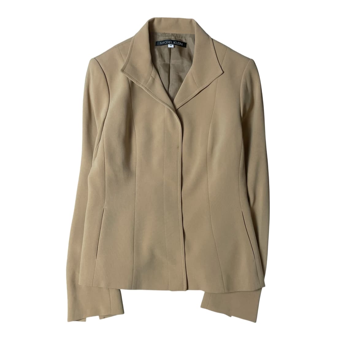 미쉘클랑 베이지 폴리 심플 숏 자켓 40 상품이미지1