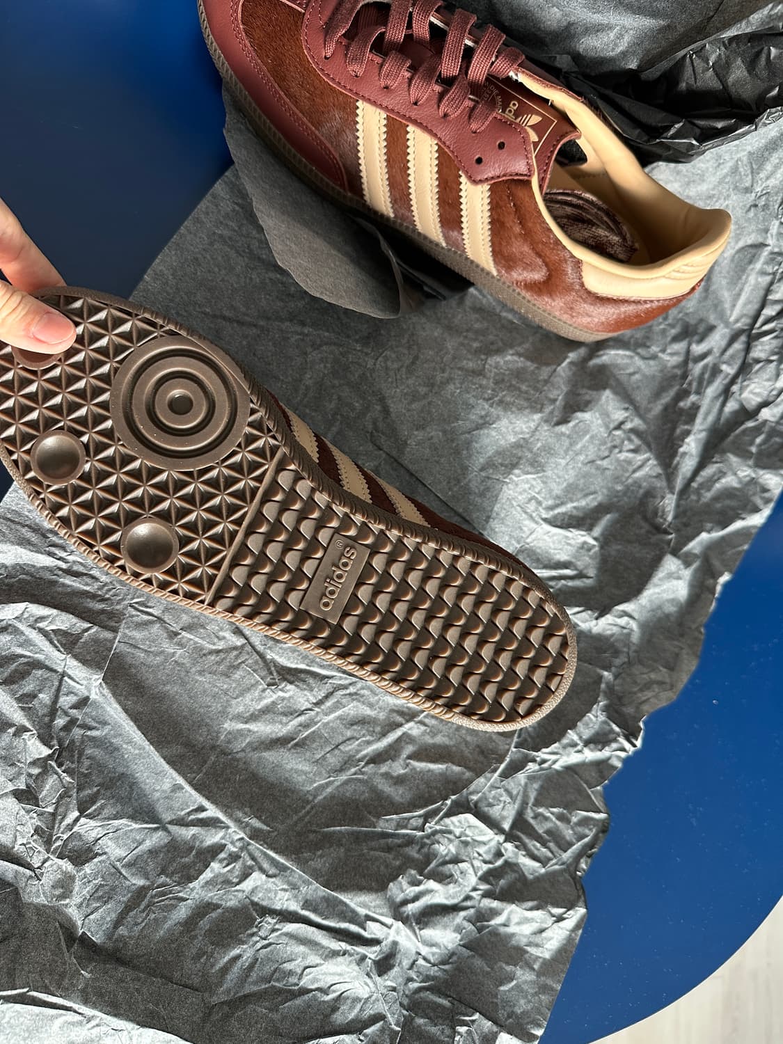 아디다스 삼바 브라운 레더 스니커즈 270 상품이미지3