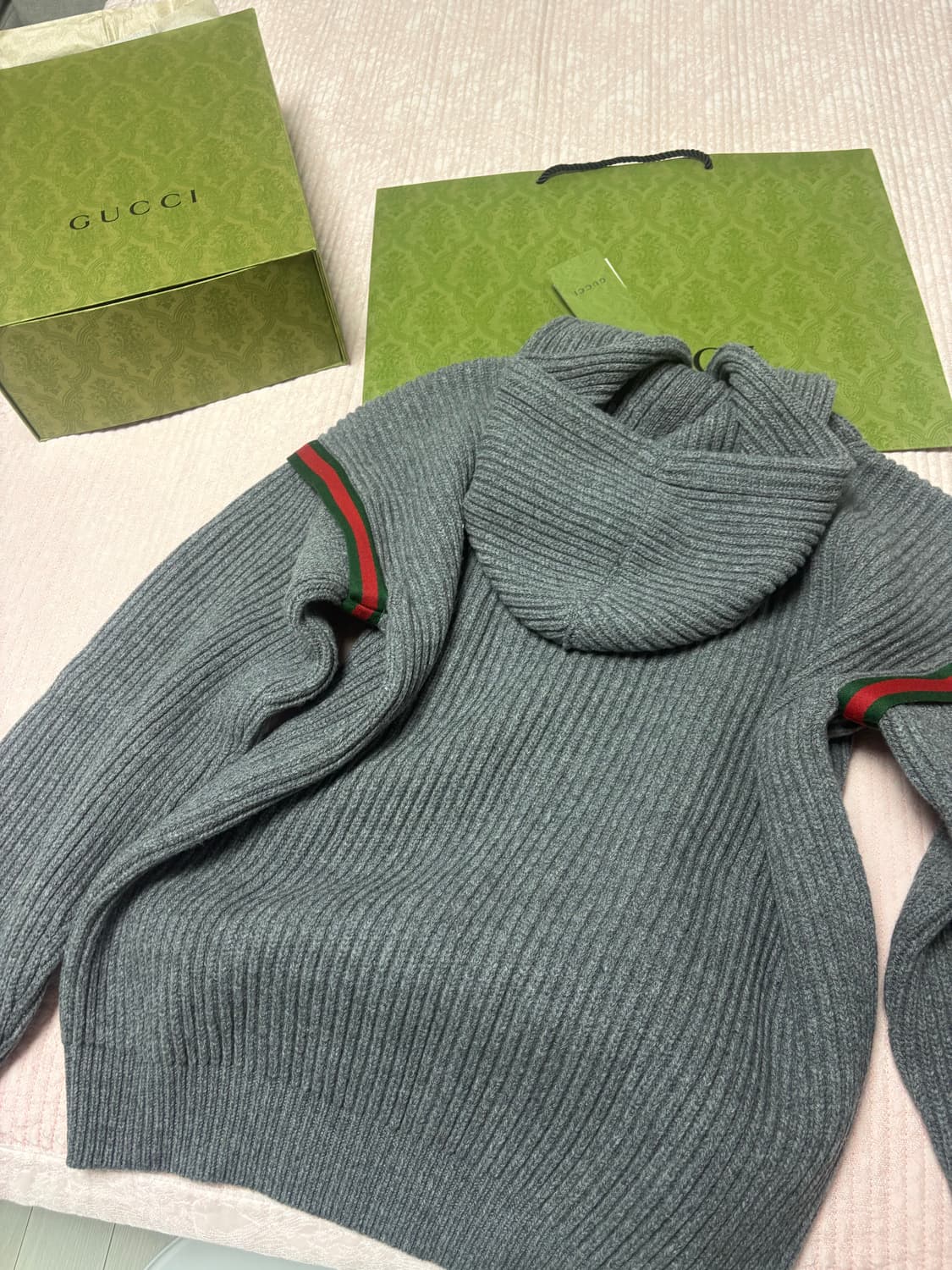 구찌 니트 후드집업 새상품 백화점판 상품이미지3