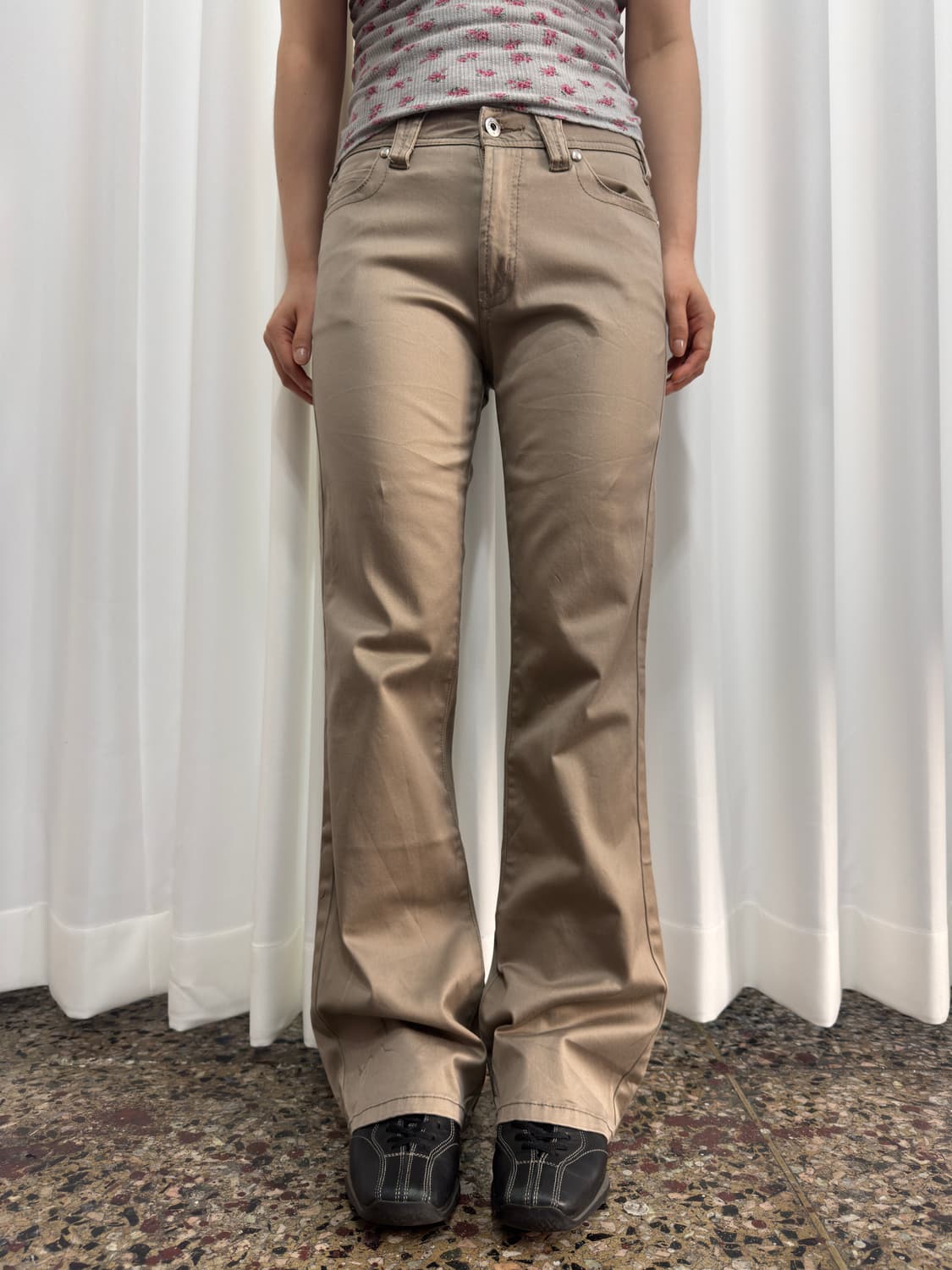 beige cotton pants 상품이미지3