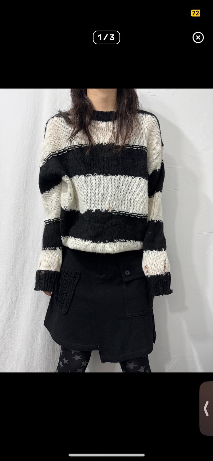 pneumarie 빈티지 스트라이프 니트 상품이미지3