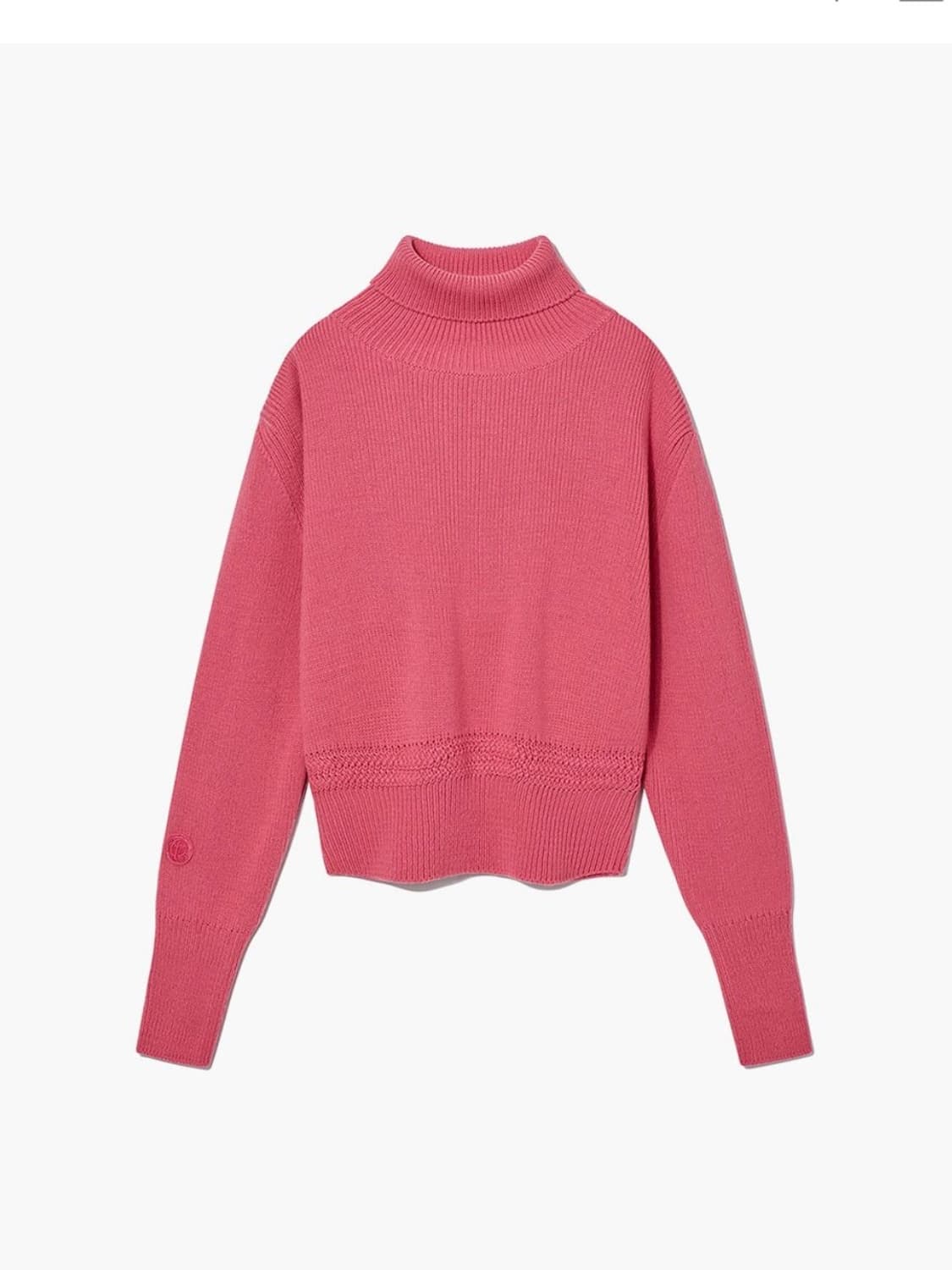openyy 리브드 터틀넥 니트풀오버 (핑크) 상품이미지1