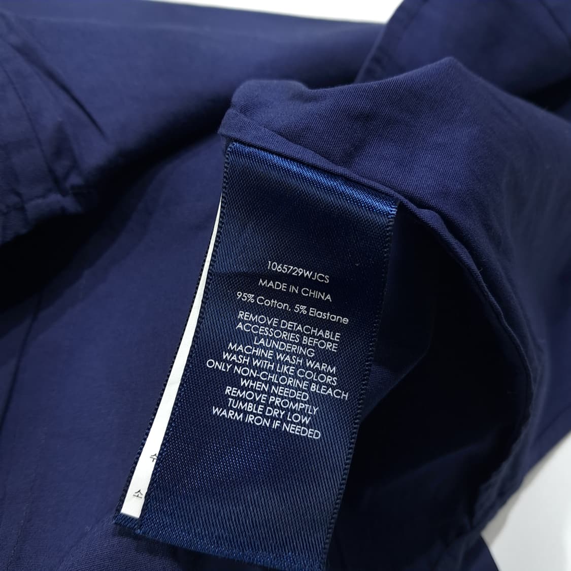 CL415 L 폴로 00s 코튼 엘라스틴 크레스트자수 네이비 셔츠 남방 상품이미지5