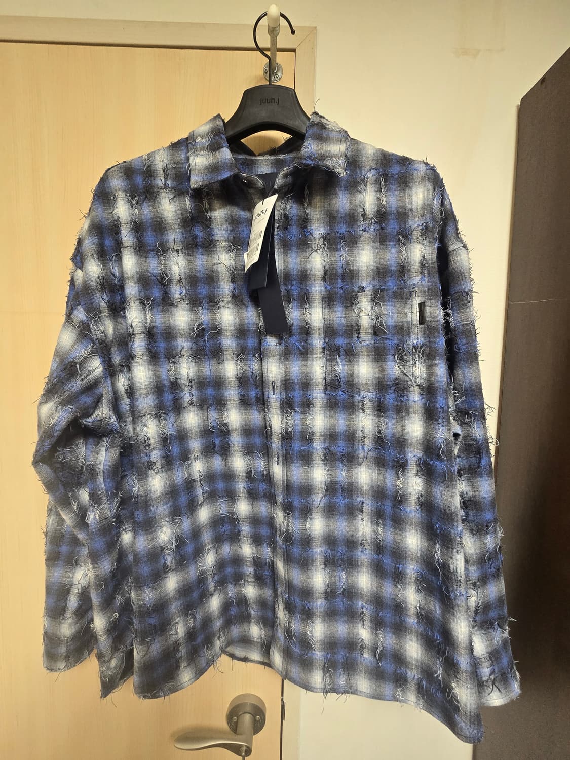 26ss 준지 그리드 블루 48 새상품 상품이미지4