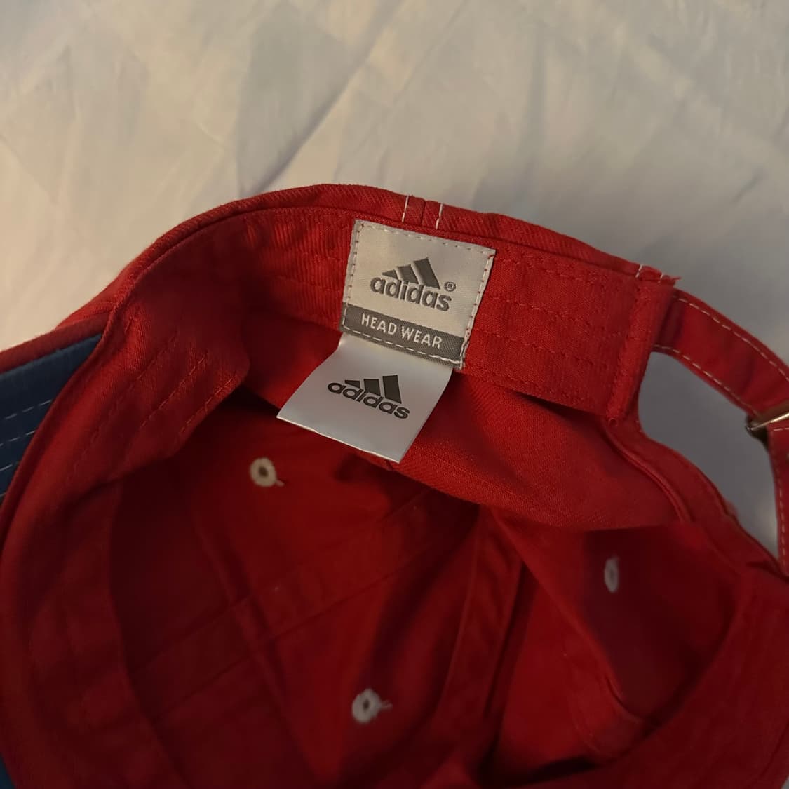 Adidas 아디다스 스티치 데미지 레드 볼캡 상품이미지4