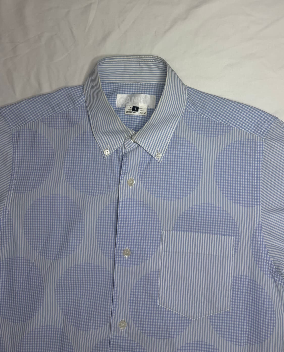 꼼데가르송 간류 도트 믹스 반팔 셔츠 상품이미지5