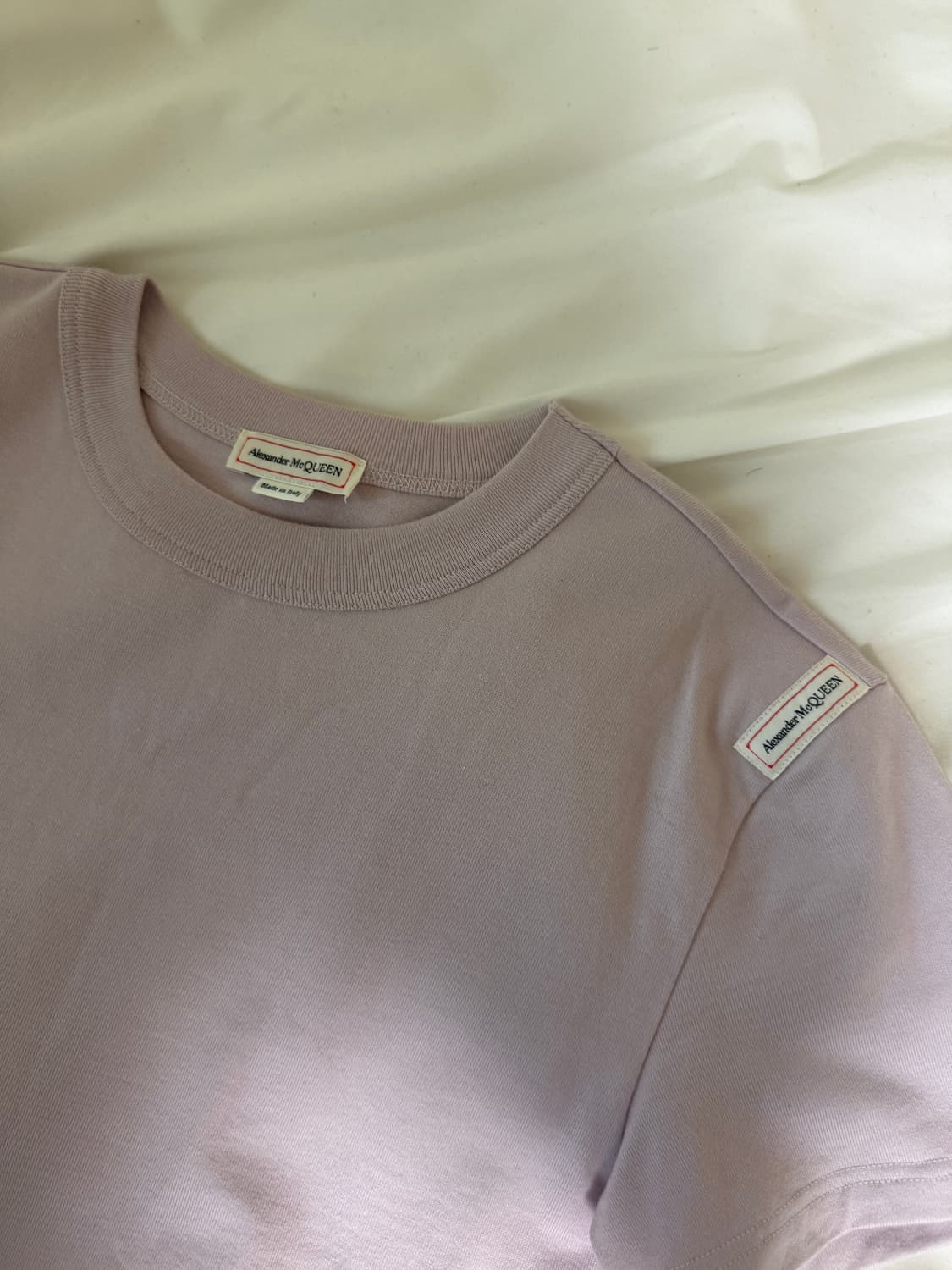 알렉산더 맥퀸 로고 패치 반팔 티셔츠 XS 상품이미지5