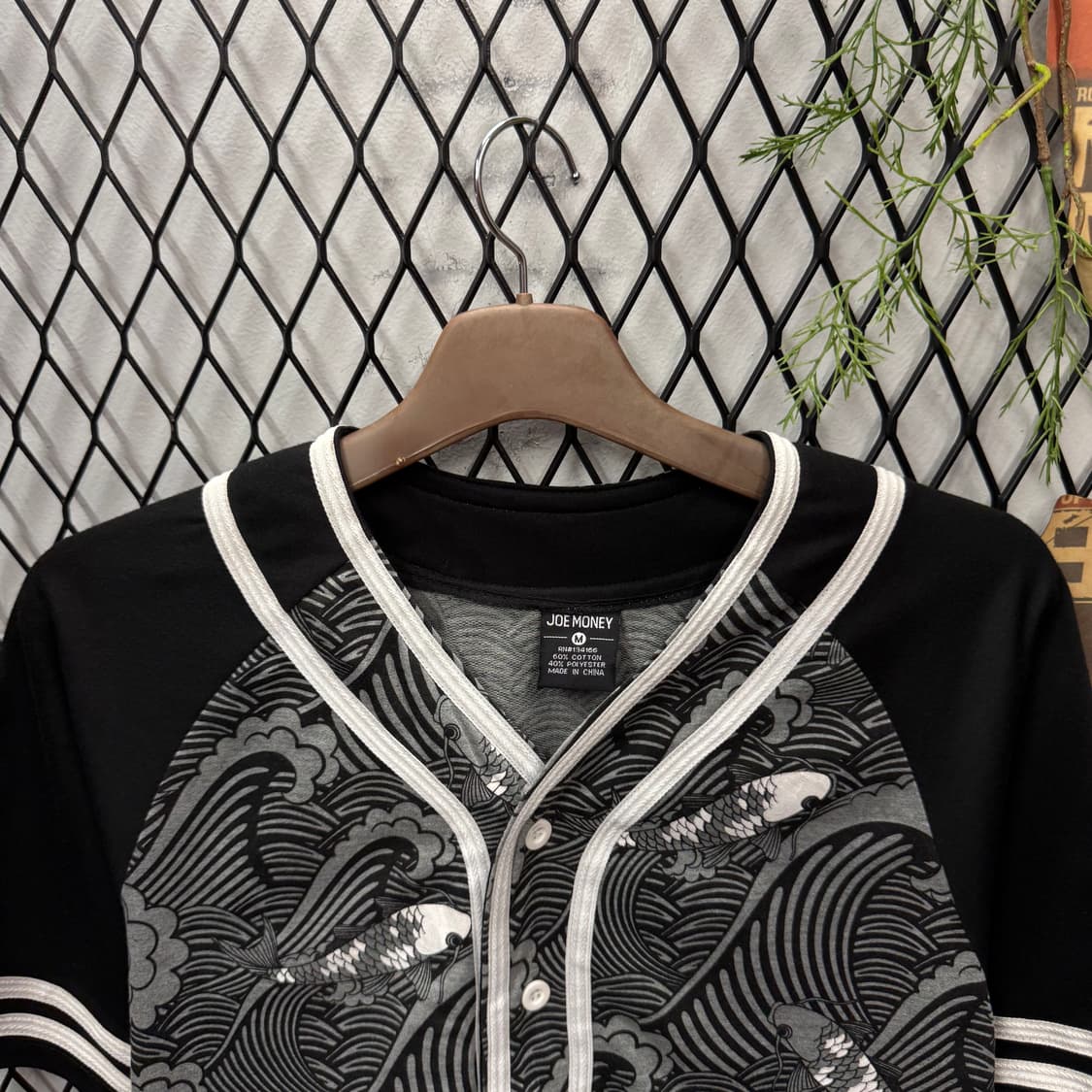 JPN VINTAGE 웨이브 앤 코이 피시 오리엔탈 저지 상품이미지5