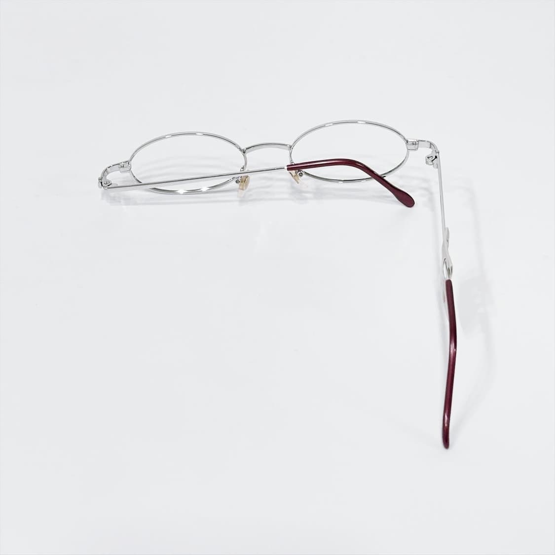 TOP 실버 오벌 메탈 데드스탁 빈티지안경 상품이미지3