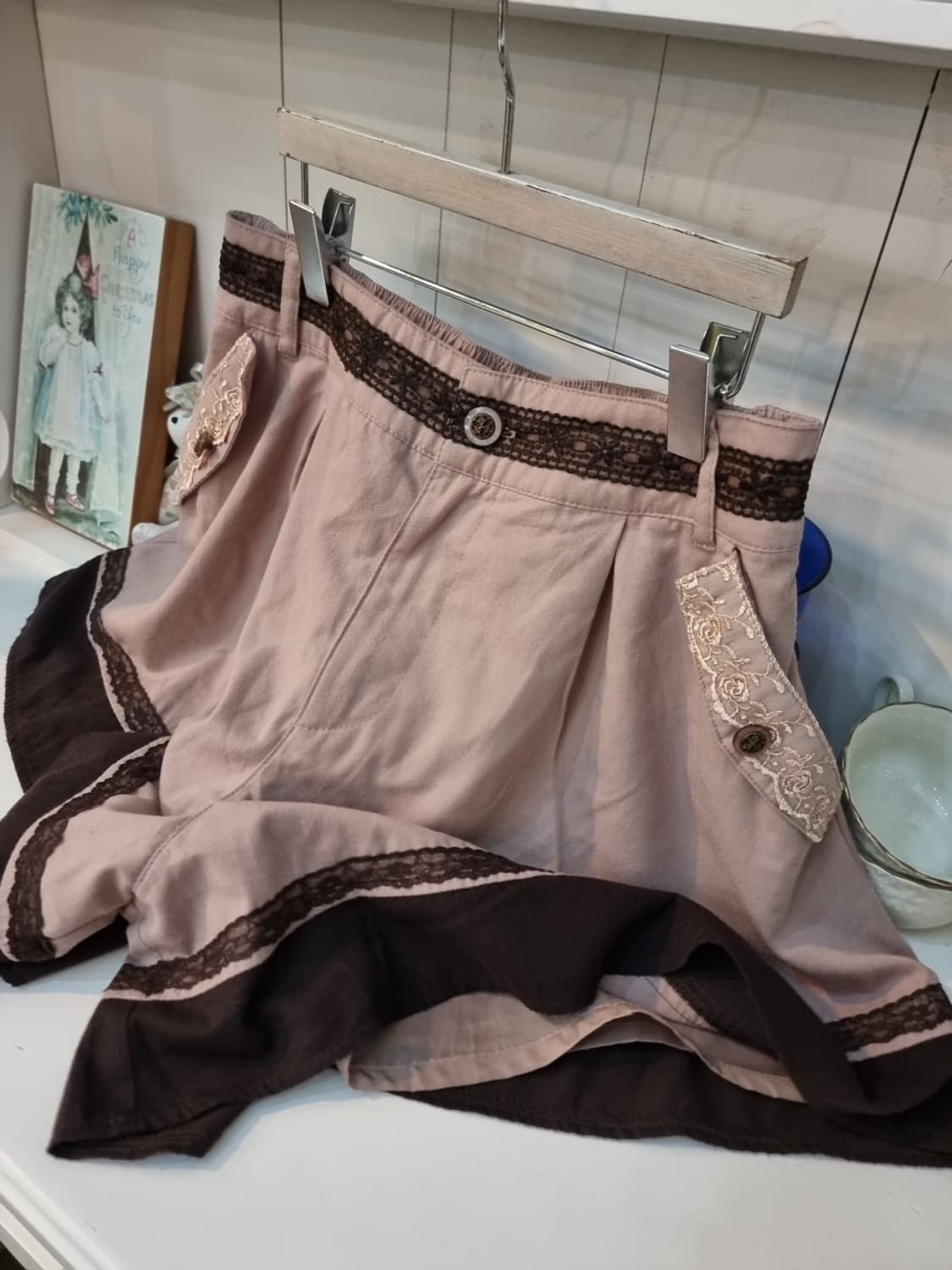 액시즈팜(Axes femme) 초콜릿무드 레이스 포켓 치마바지 상품이미지4