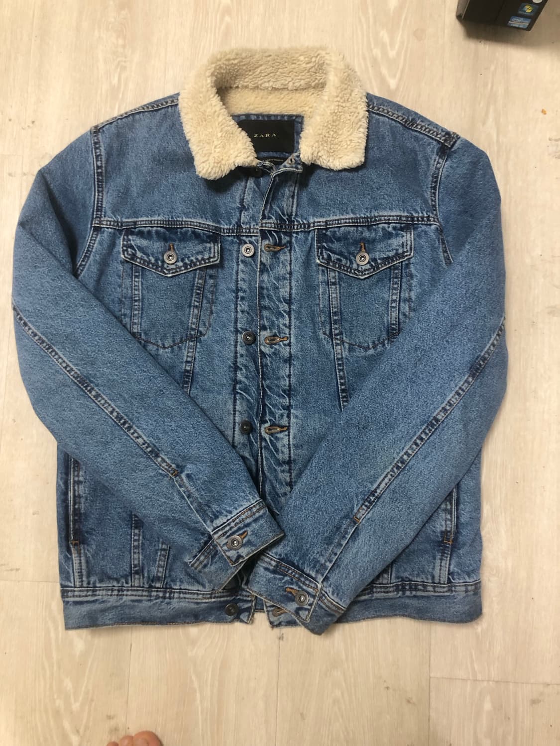 자라 양털 쉐르파 청자켓 L 100 상품이미지1