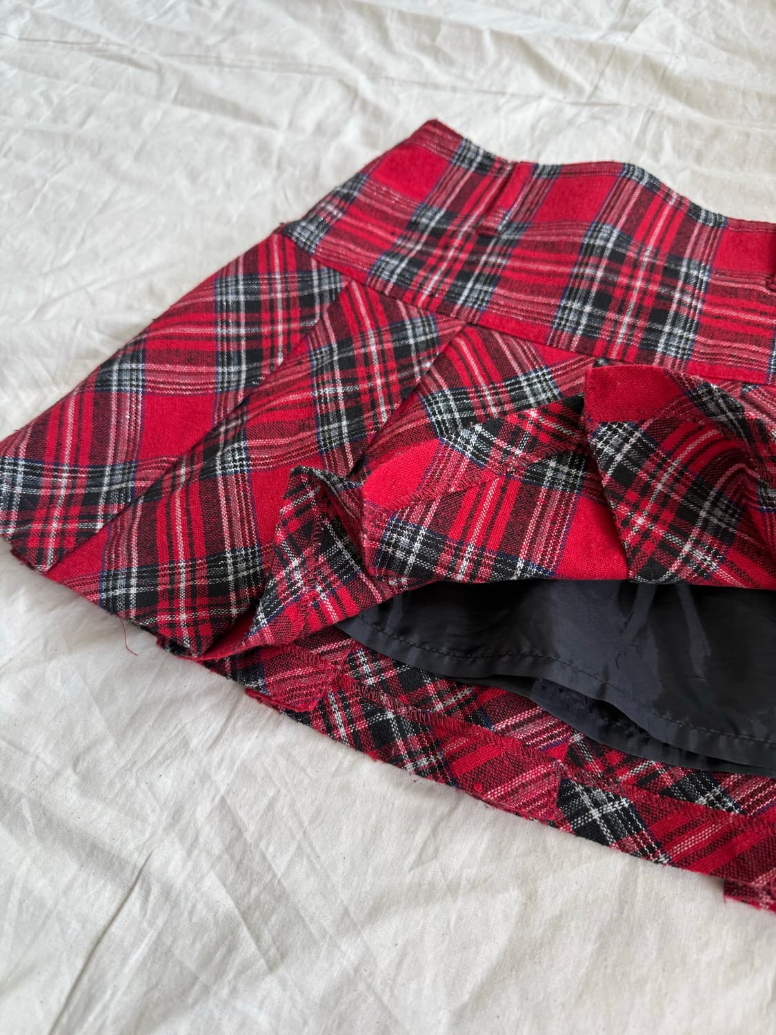 나나펑크 캐캐체 체크 미니플리츠 미니 스커트 상품이미지5