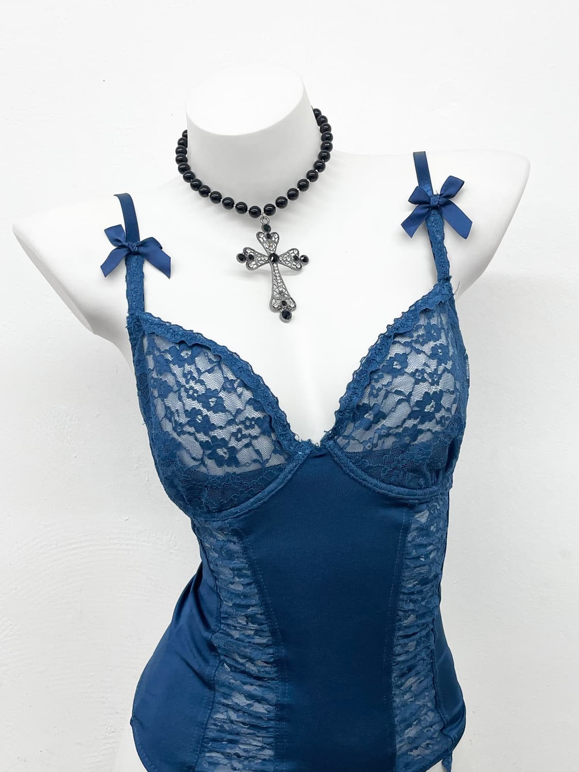 페어리 레이스 셔링 가터 코르셋 상품이미지2