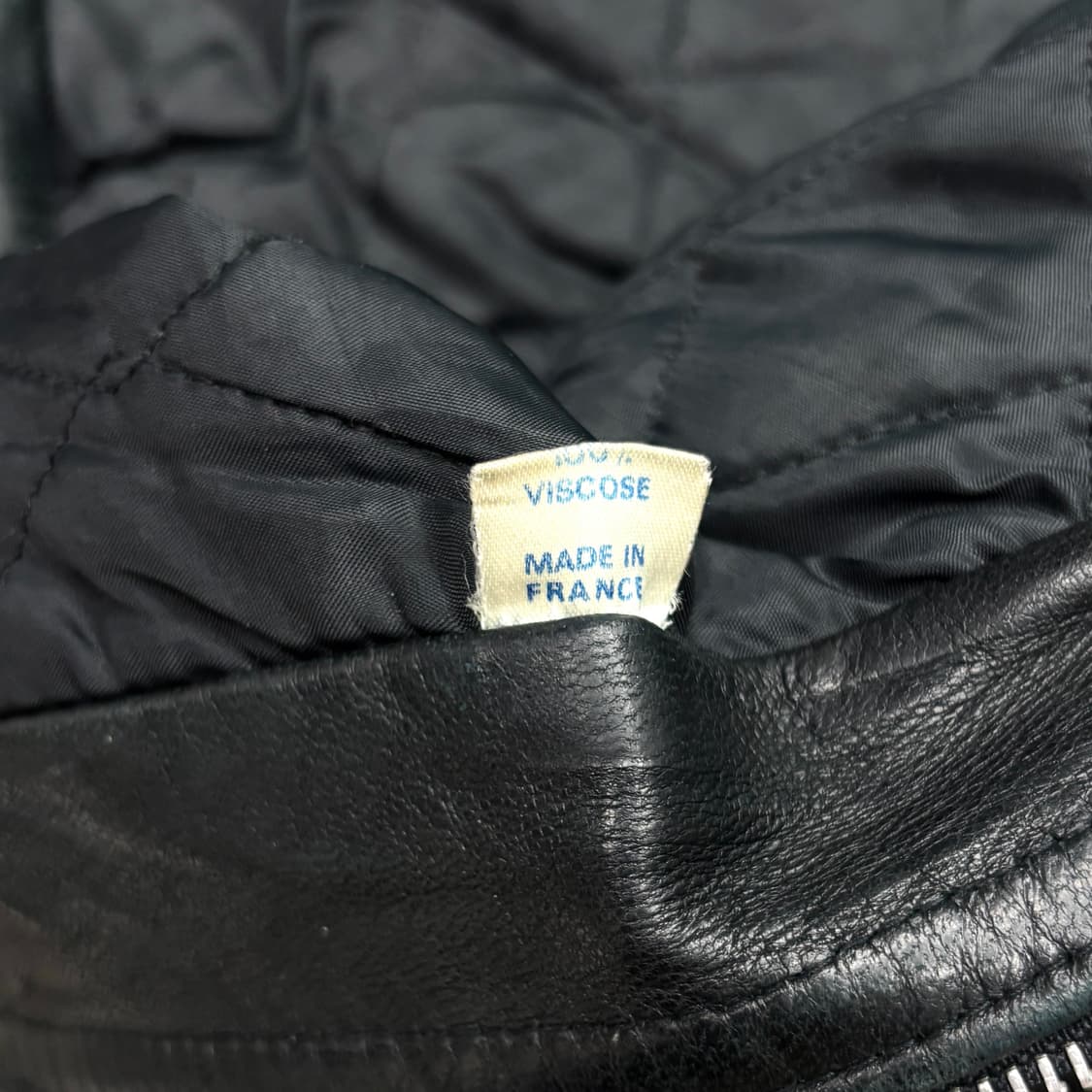 80's 프렌치 레더 바이커 자켓 상품이미지10