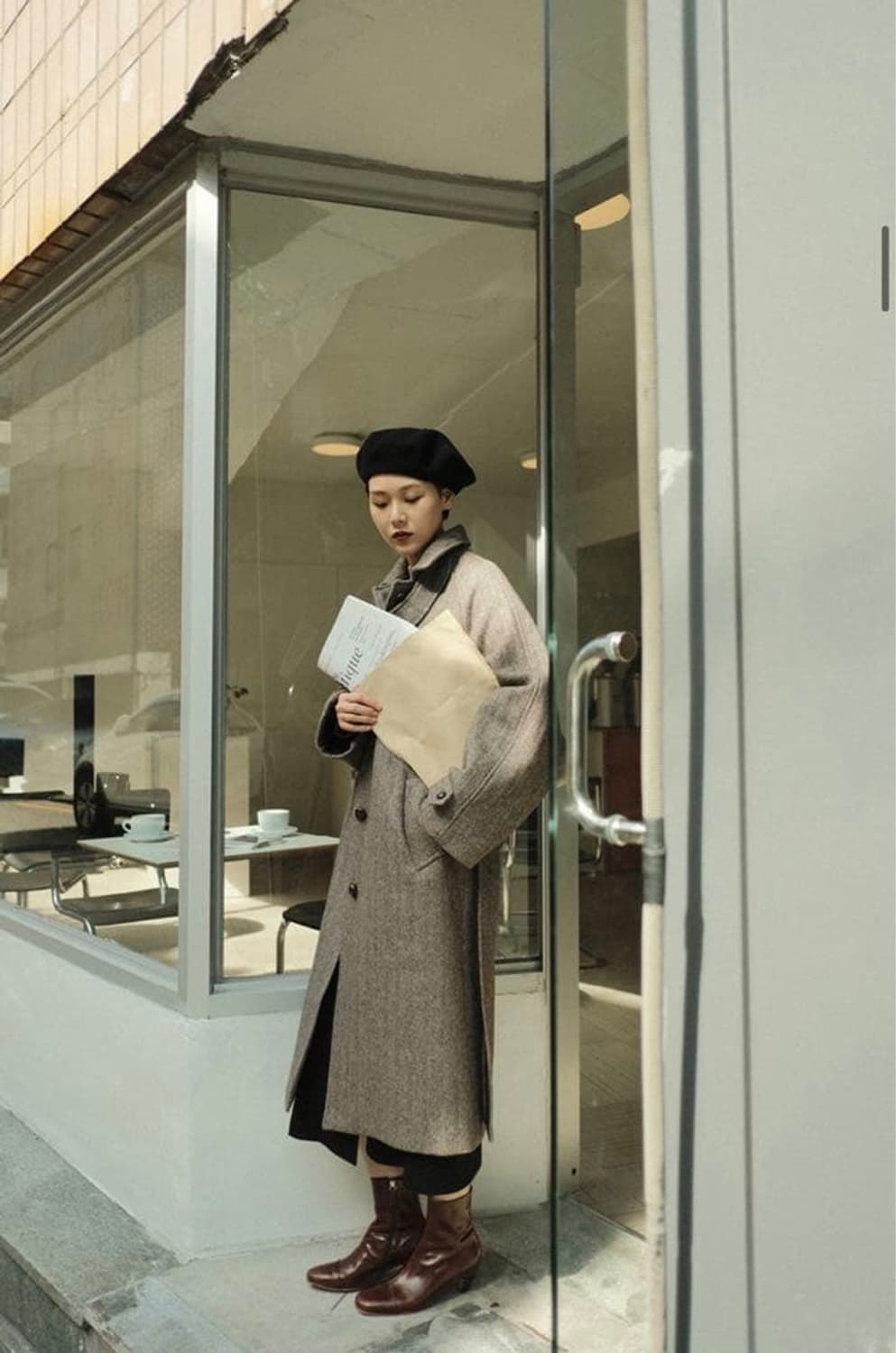 캐롤 코트(브라운 헤링본 코트) 상품이미지8