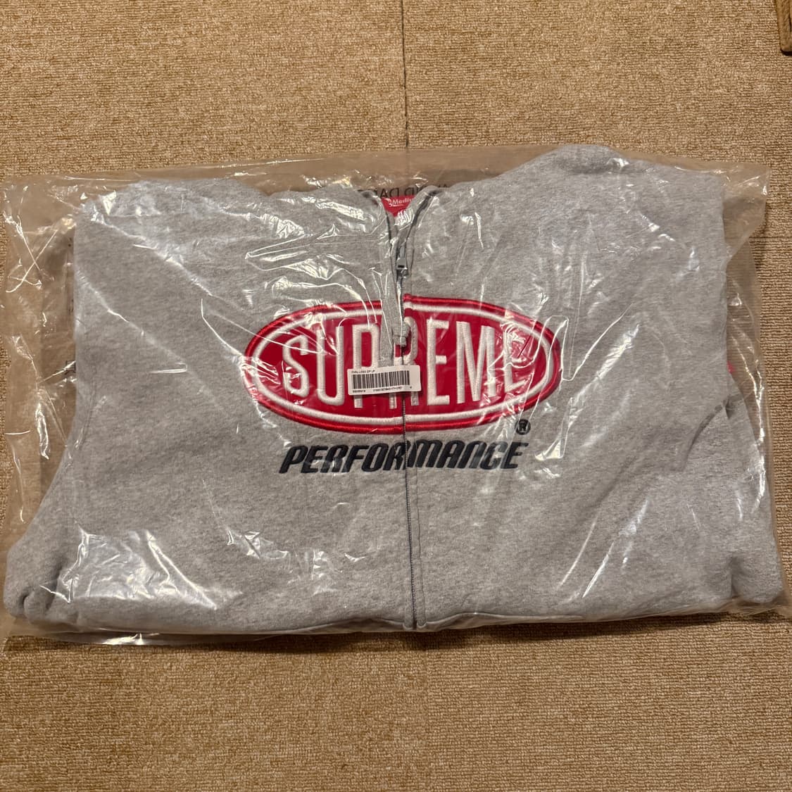 슈프림 퍼포먼스 집업 후드 스웨트셔츠 헤더 그레이 - 26SS 상품이미지2