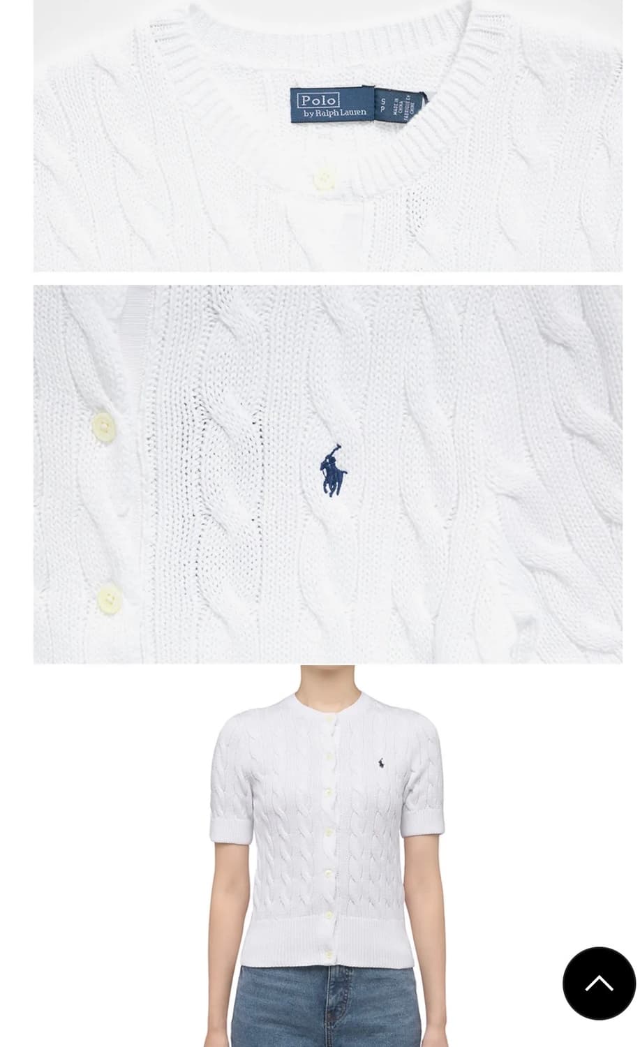 폴로랄프로렌 여성용 니트숏  슬리브 가디건 상품이미지3