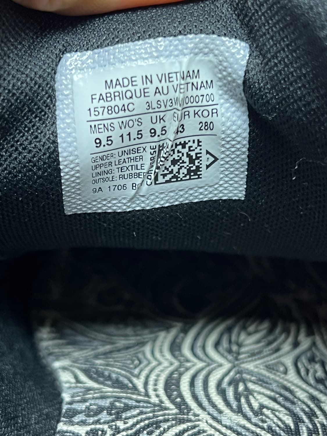 [280] Converse 컨버스 원스타 레더 블랙 상품이미지6