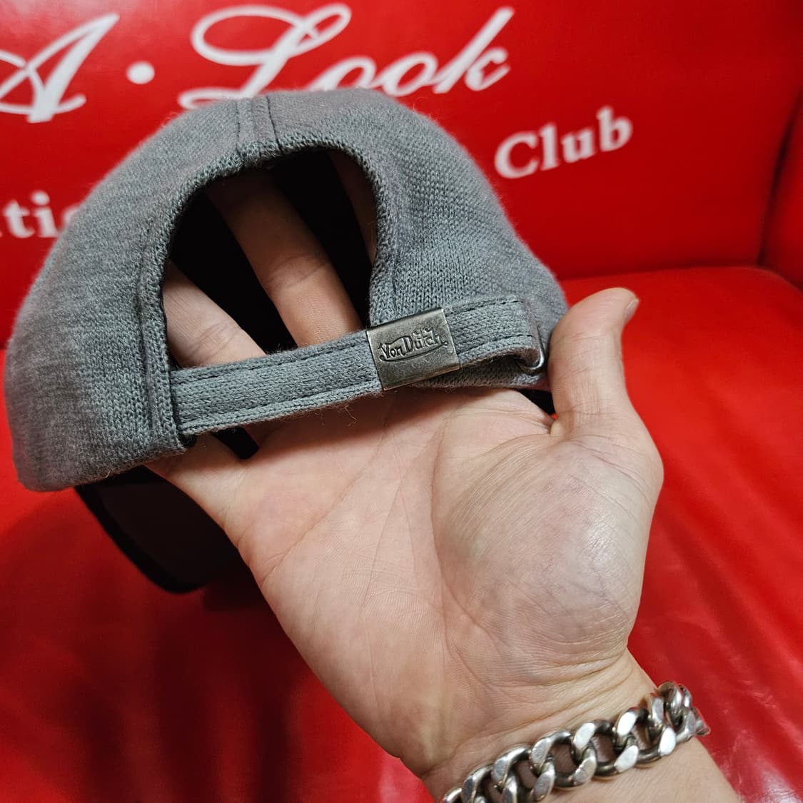 본터치(Vondutch) Y2k 빅로고 니트 블럭 볼캡  상품이미지5