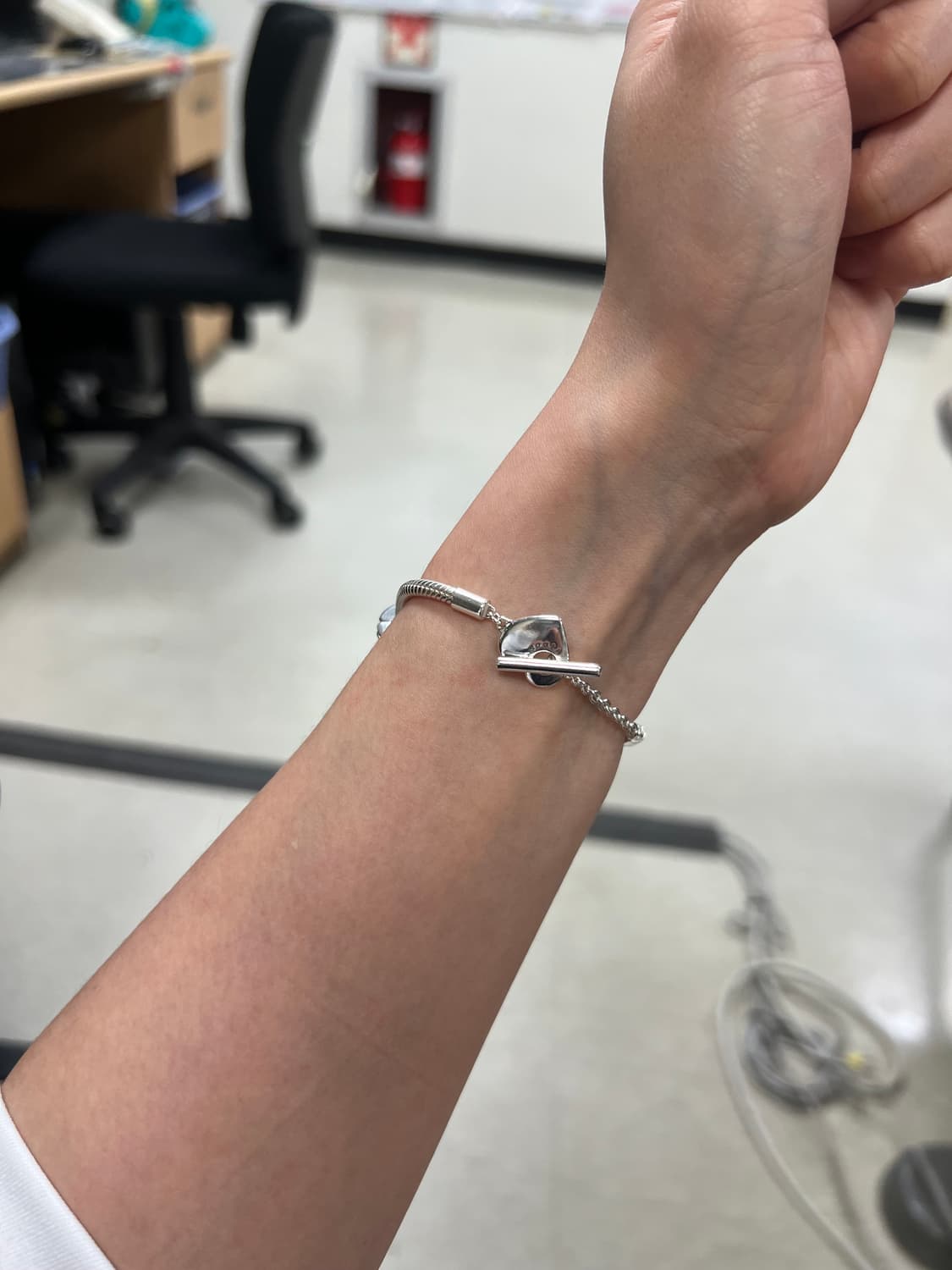 판도라 모먼트 하트 T-바 스네이크 체인 브레이슬릿 + 참 상품이미지2