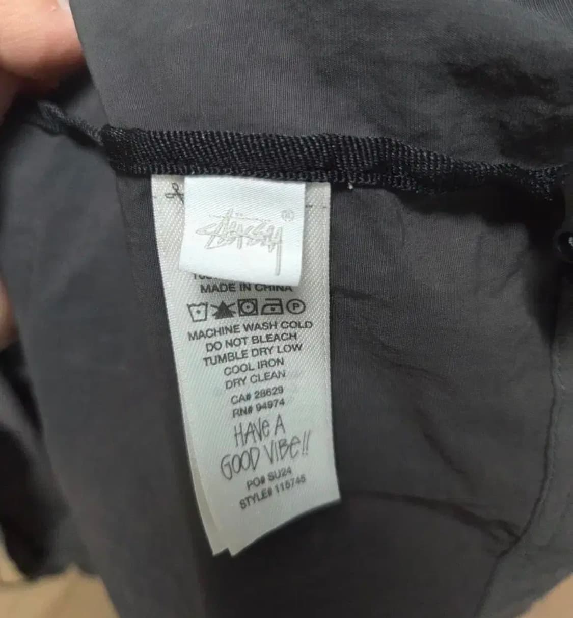 신형 스투시 웨이브 다이 비치 쉘 바람막이 블랙 (S) 상품이미지6