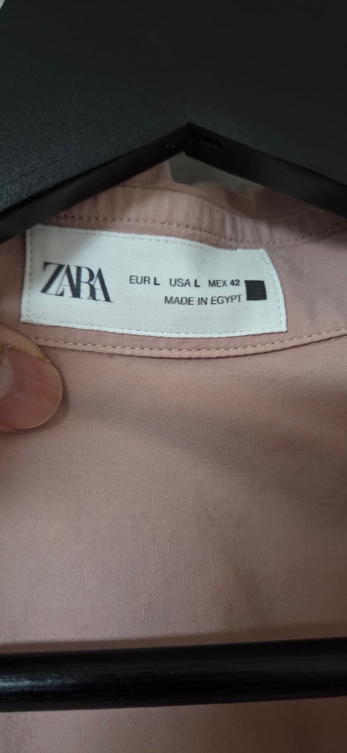 자라 포플린 셔츠 L 라지 분홍색 zara 상품이미지2
