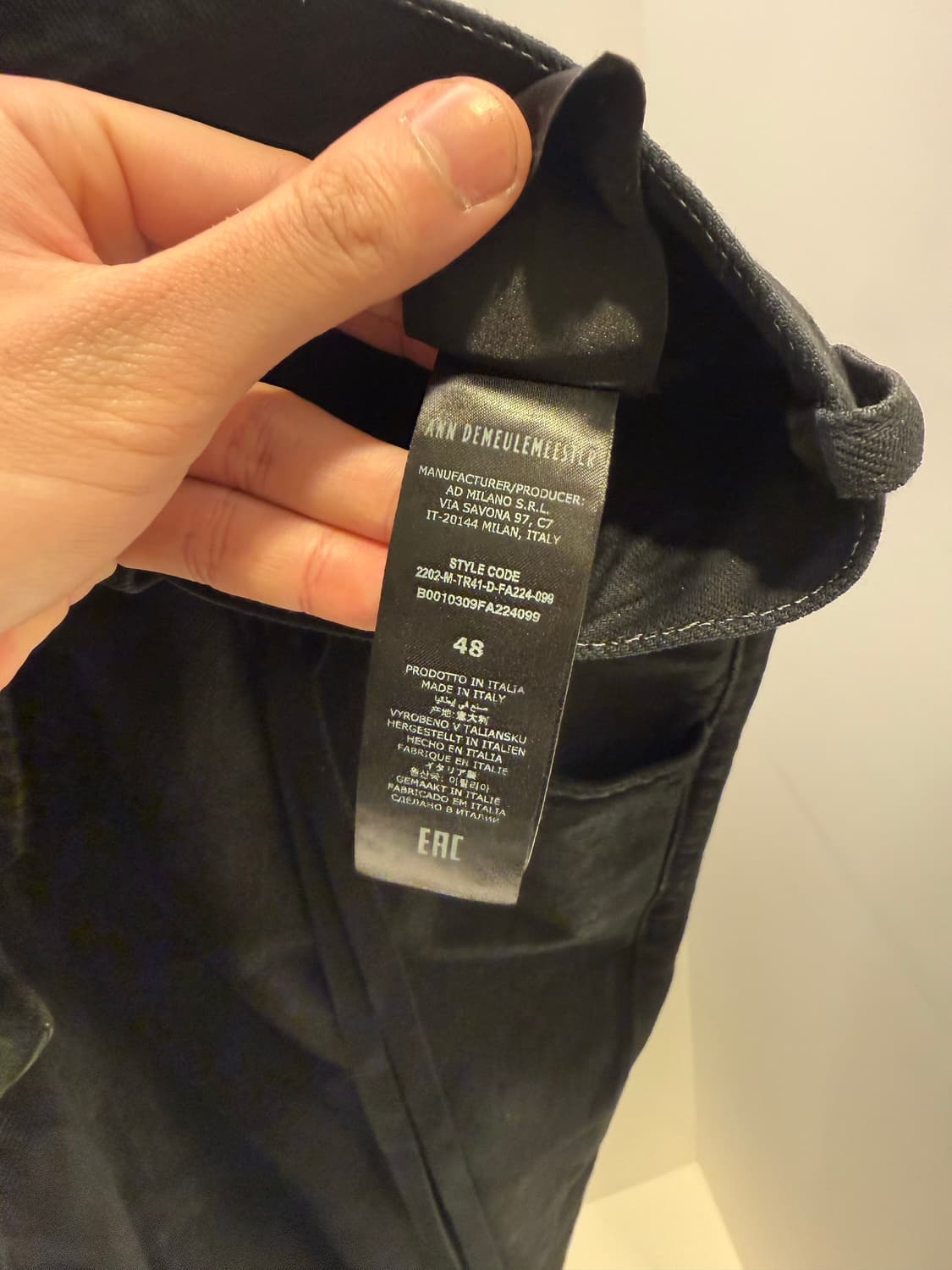 [48] 앤 드뮐미스터 왁스 코팅 로날드 진 상품이미지4