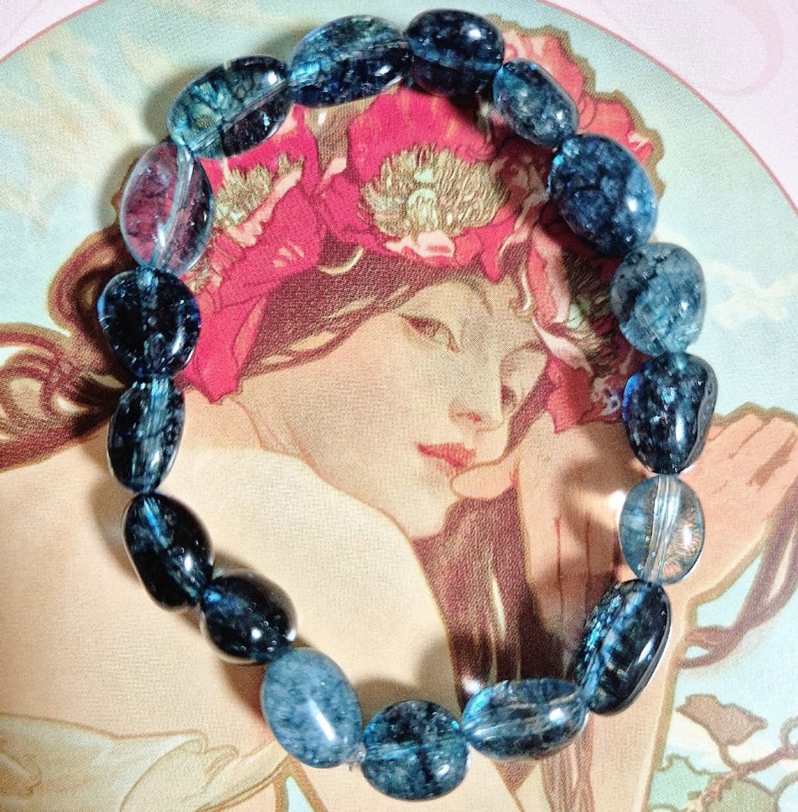 핸드메이드 )블루 토파즈 원석 팔찌 상품이미지3