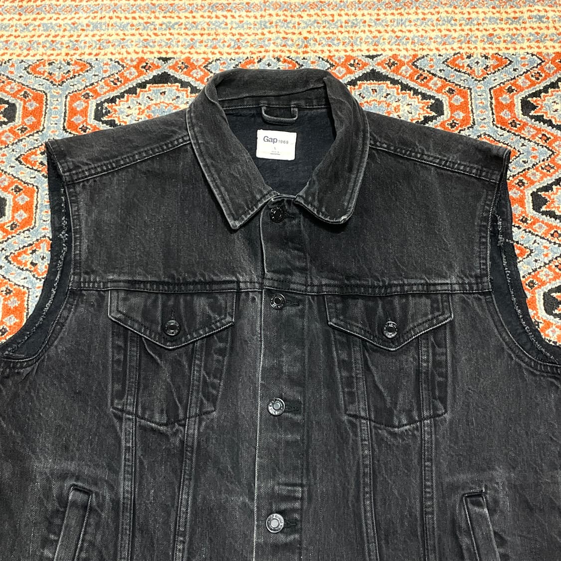 갭 흑청 데님 조끼 베스트 남성L 상품이미지2