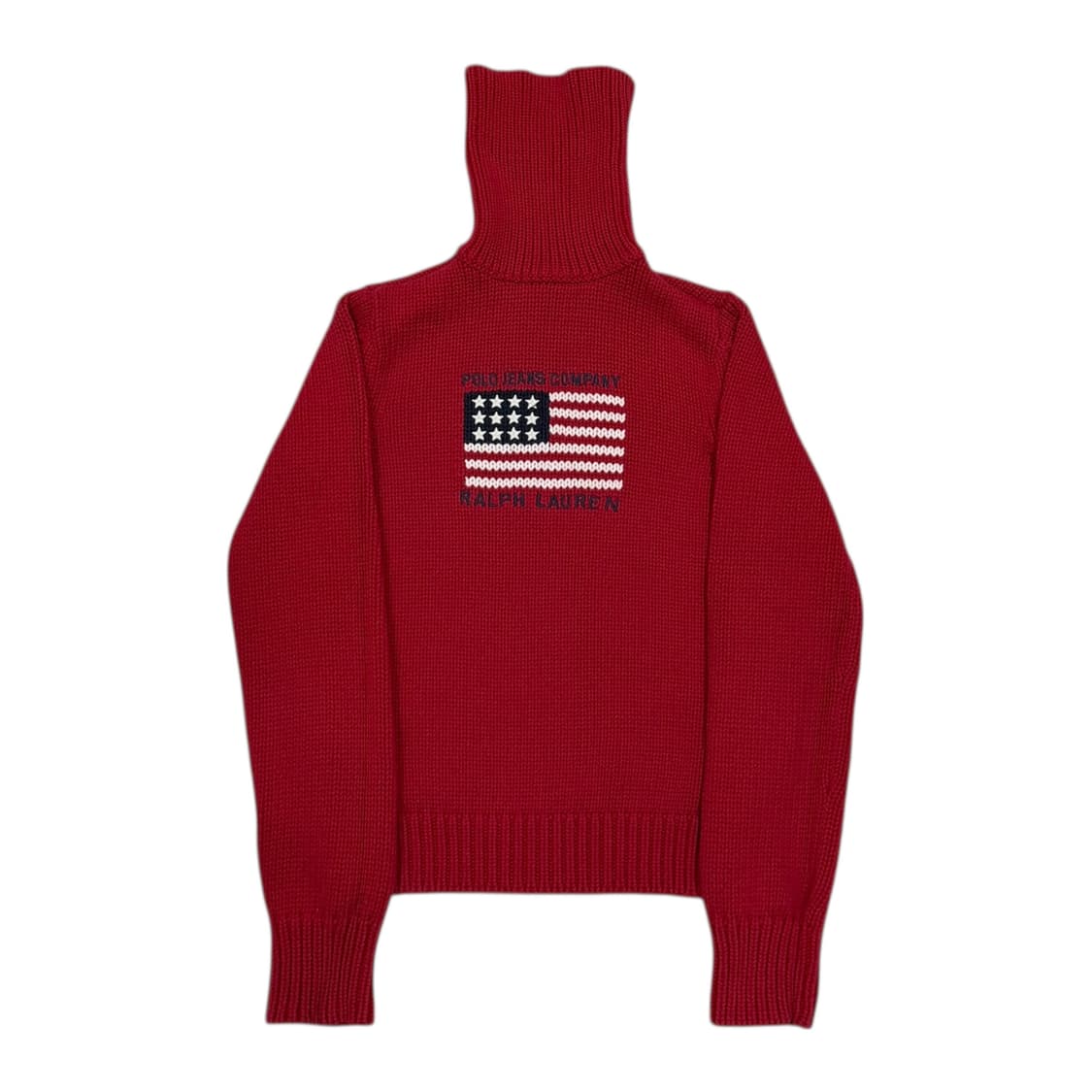 폴로 진스 성조기 터틀넥 니트 레드 S 상품이미지1