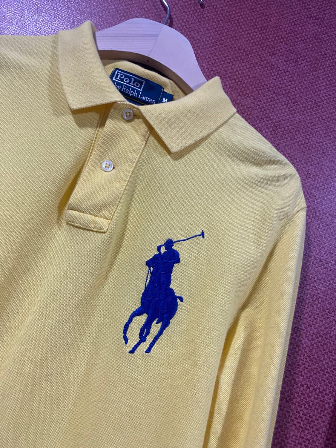 폴로 랄프로렌 옐로우 긴팔 카라티 M 상품이미지2