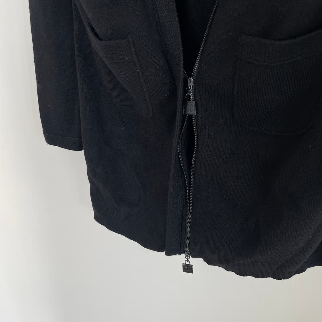 샤넬 블랙 집업 롱 가디건 상품이미지5